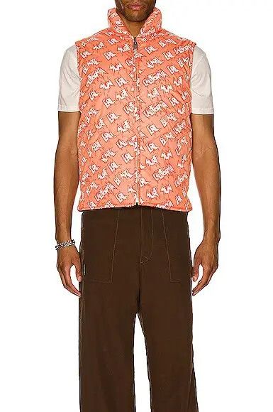 ERL o1y0125 Double Face Logo Vest in Orange/White Size US M / EU 48-50 / 2 - 4 Thumbnail