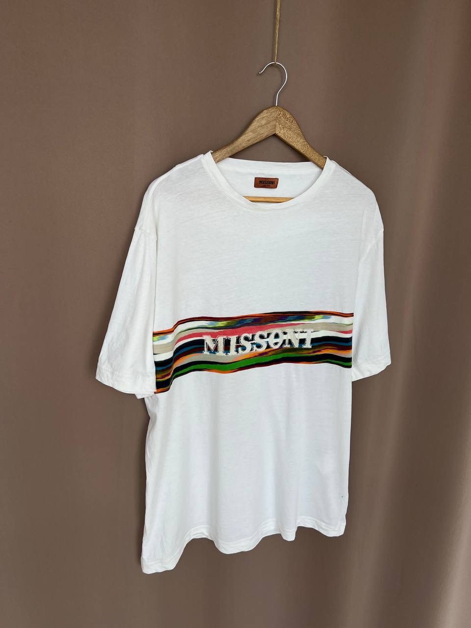 Missoni Missoni Embroidered Logo T-Shirt Mens Size XXL/XL White Size US XXL / EU 58 / 5 - 5 Thumbnail
