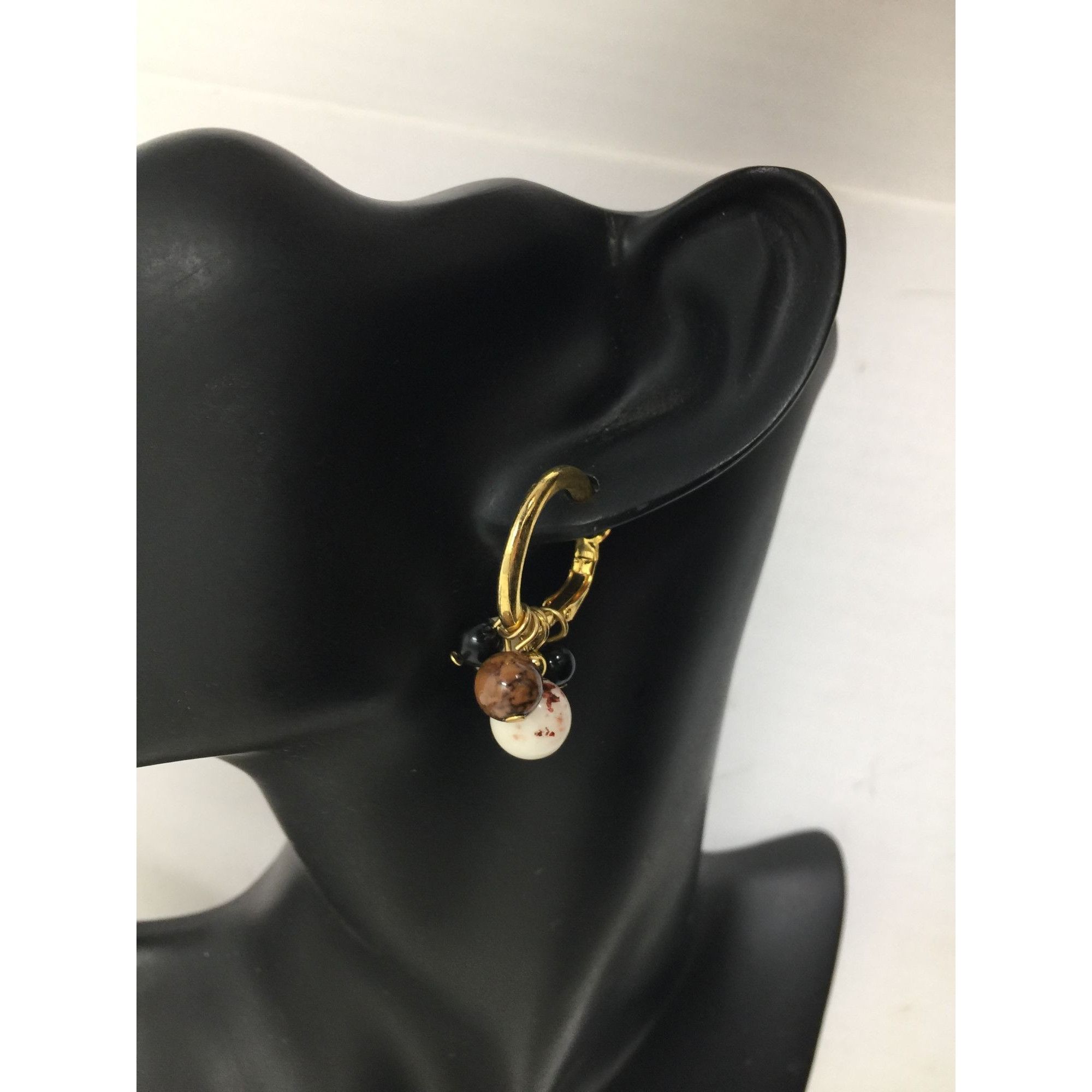 Other Women's Gold Tone Dangle Hoops Earrings with Charms on them Size ONE SIZE - 2 Thumbnail