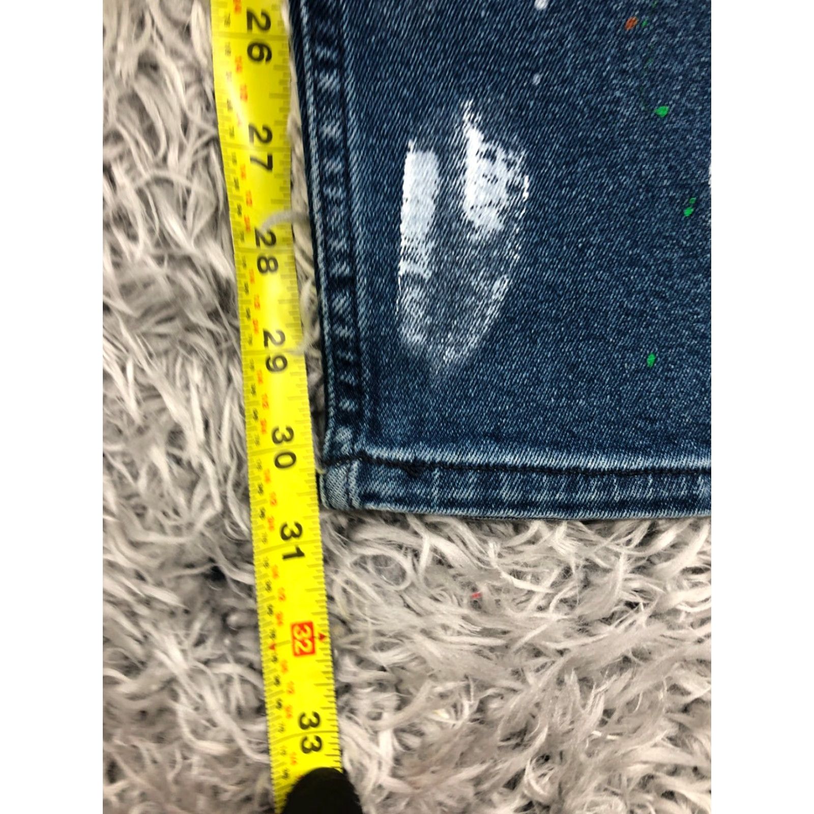 Vintage 2Y Premium Slim Fit Tapered Jeans Mens Size 34x32 Blue 5-Pocket Denim Button Fly Size US 34 / EU 50 - 3 Thumbnail