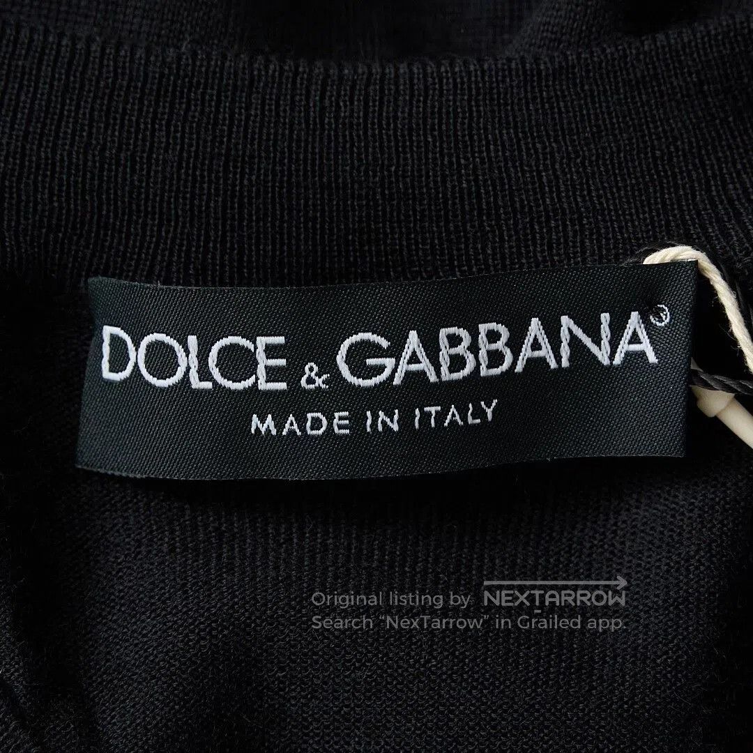 Dolce & Gabbana Dolce&Gabbana Men's Black V-Neck Knit Sweater. Size US S / EU 44-46 / 1 - 6 Thumbnail