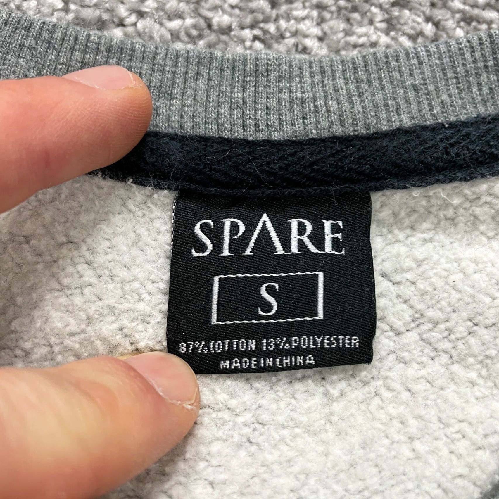 Vintage Spare Mens Small Solid Gray Crew Neck Fleece Pullover Sweatshirt Outdoor Casual Size US S / EU 44-46 / 1 - 7 Thumbnail