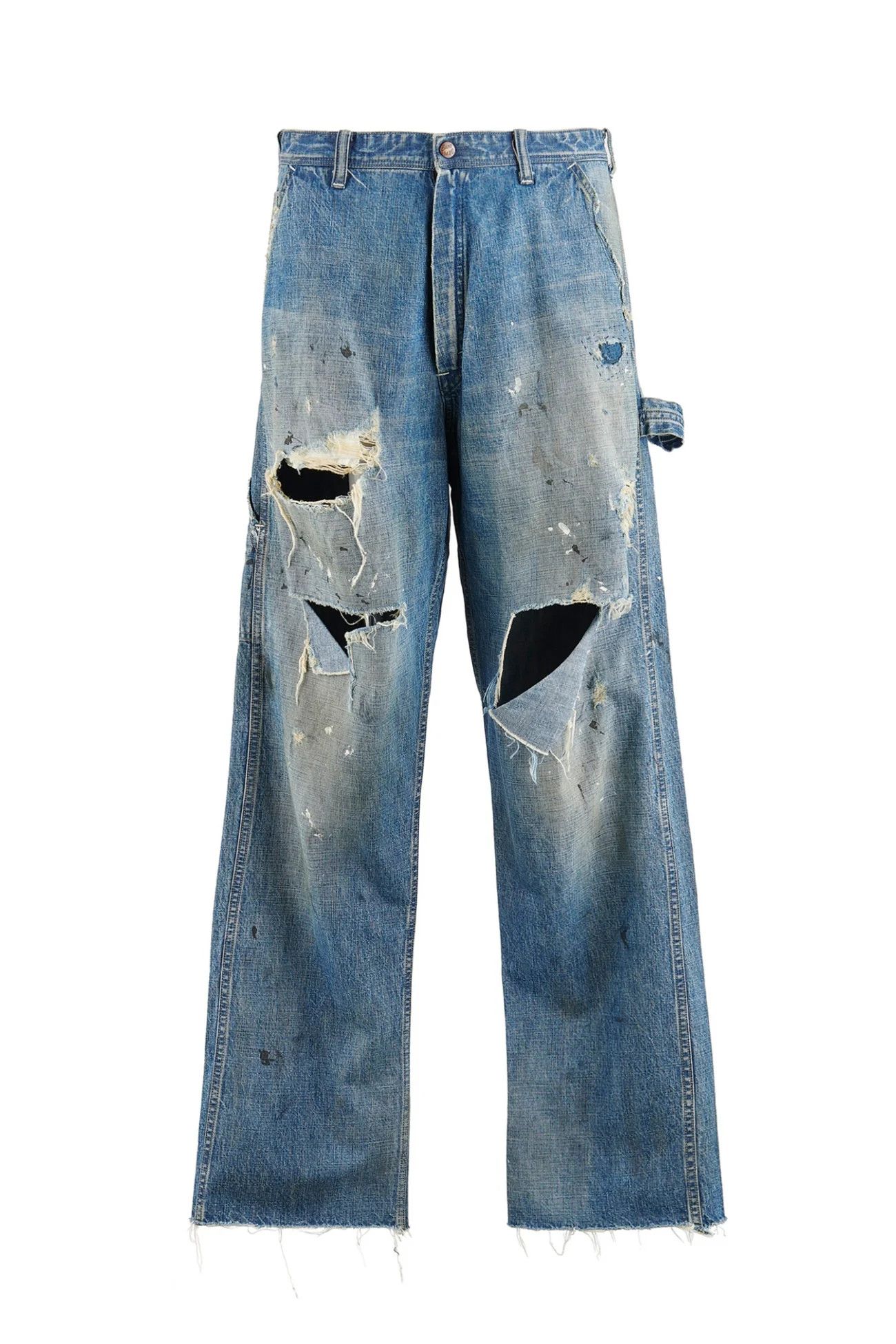 image of Readymade x Saint Michael Denim Painter Carpenter Pants in Blue, Men's (Size 32)