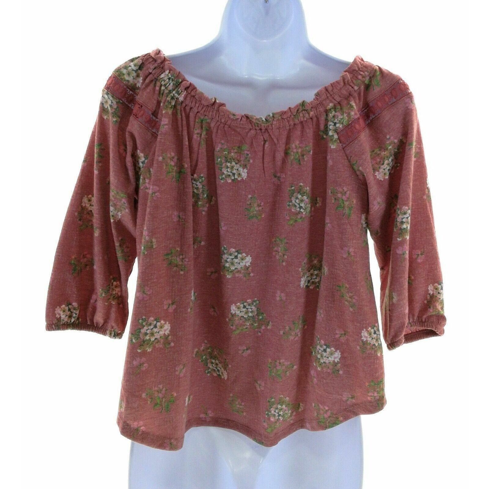 Other Self Esteem Off The Shoulder Pink Floral Top - Size Medium Size M / US 6-8 / IT 42-44 - 3 Thumbnail