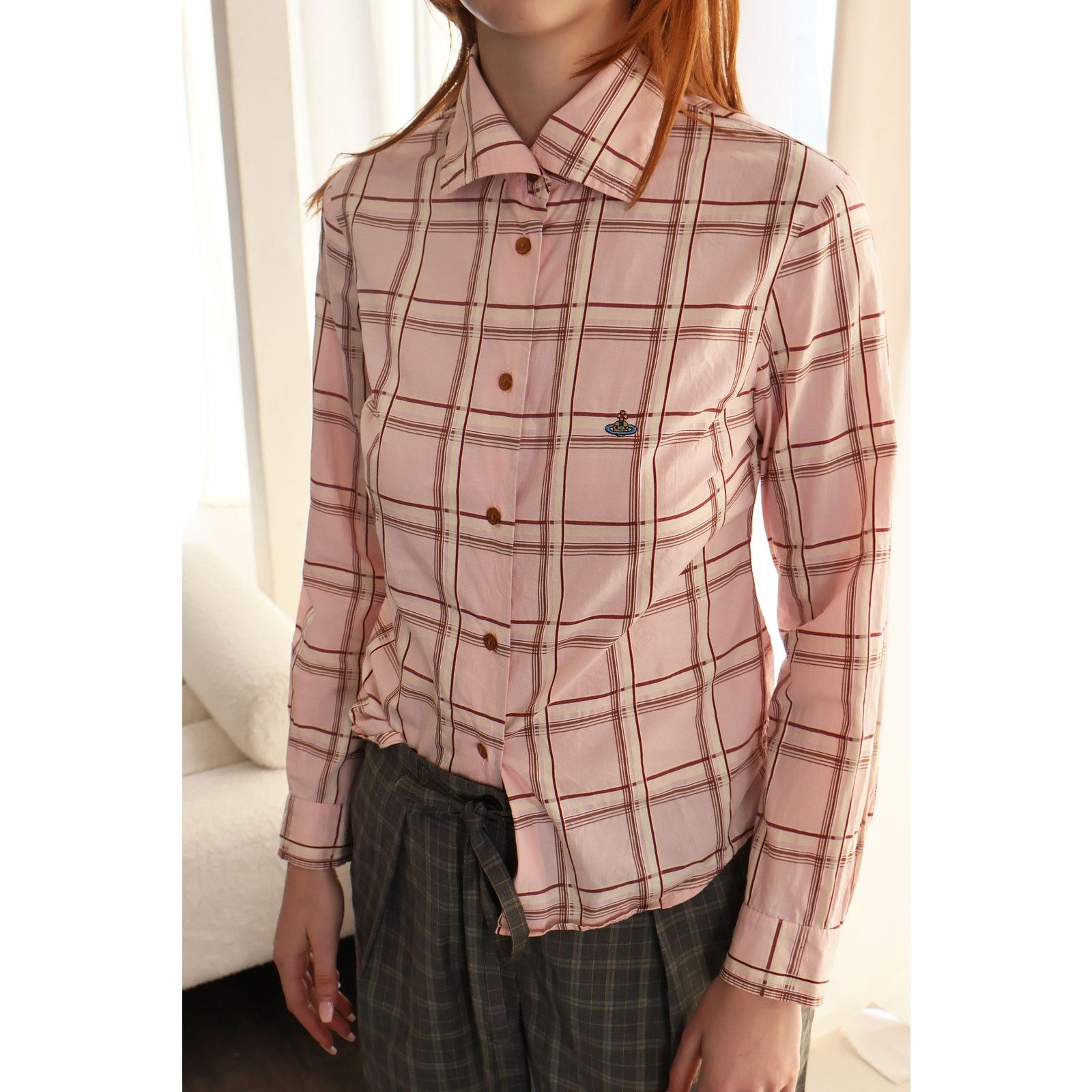 Vivienne Westwood Vintage VIVIENNE WESTWOOD Red Label Pink Plaid Button Down Size S / US 4 / IT 40 - 4 Thumbnail