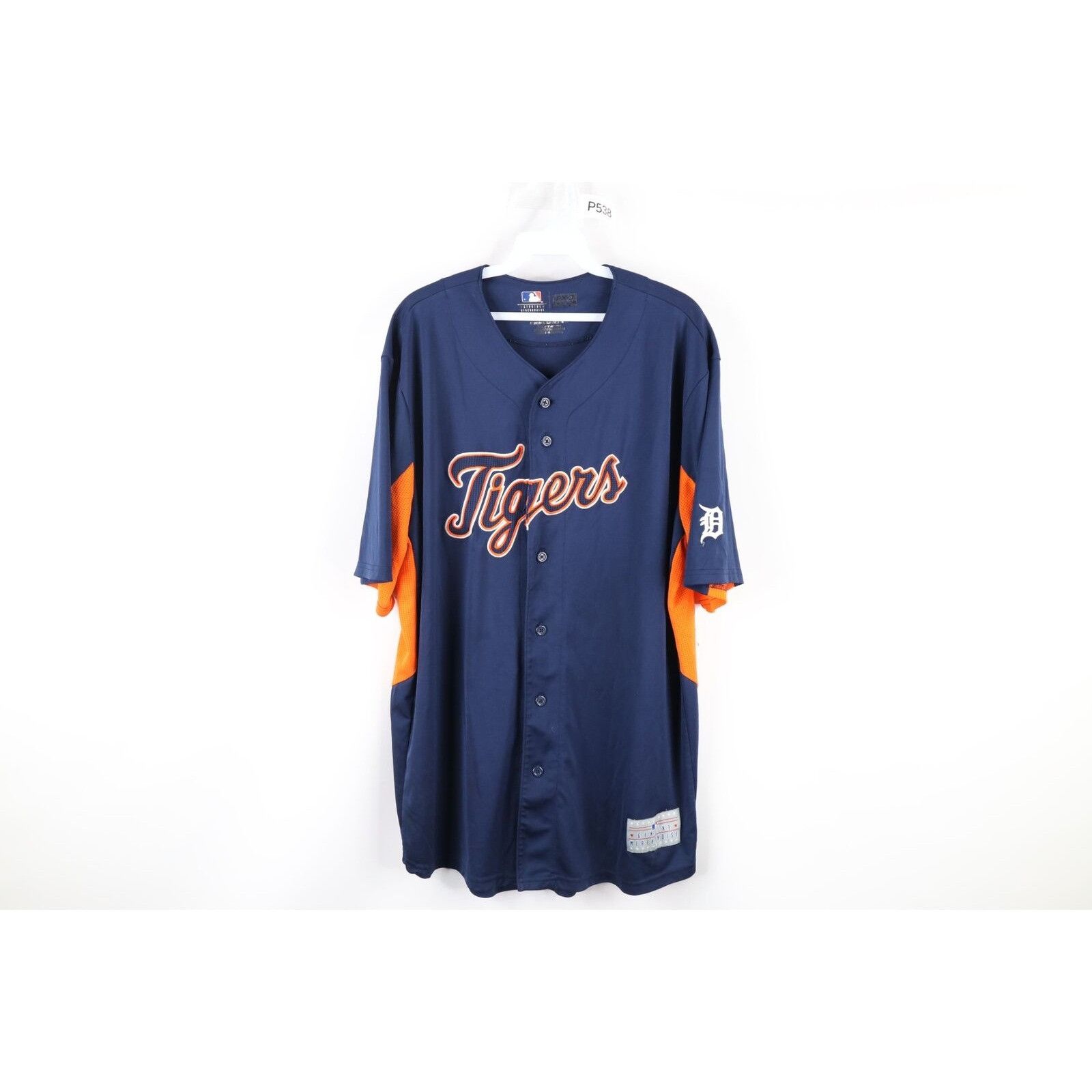 Vintage Vintage Distressed Spell Out Detroit Tigers Baseball Jersey Size US XL / EU 56 / 4 - 1 Thumbnail
