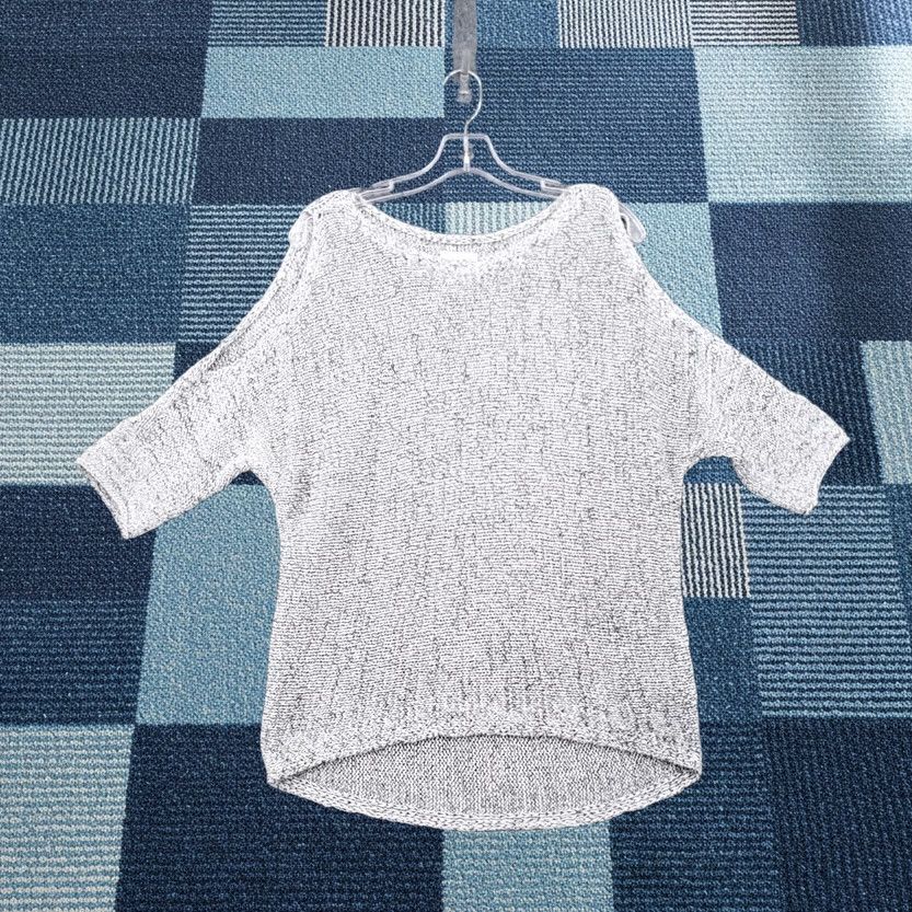 Loft LOFT Sweater Womens S Small Gray Short Sleeve Tunic Cold Shoulder Round Neck Size S / US 4 / IT 40 - 1 Thumbnail