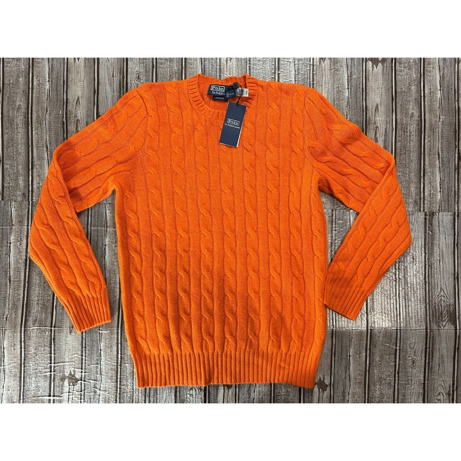 Polo Ralph Lauren 100% Cashmere Cable Sweater Size S color o