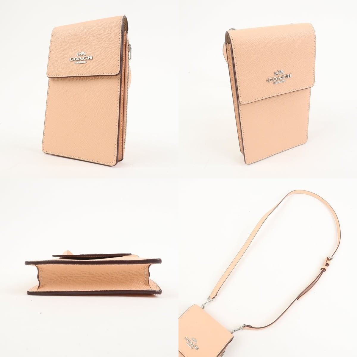 Coach Coach Saffiano Crossbody Bag Pink Size ONE SIZE - 3 Thumbnail