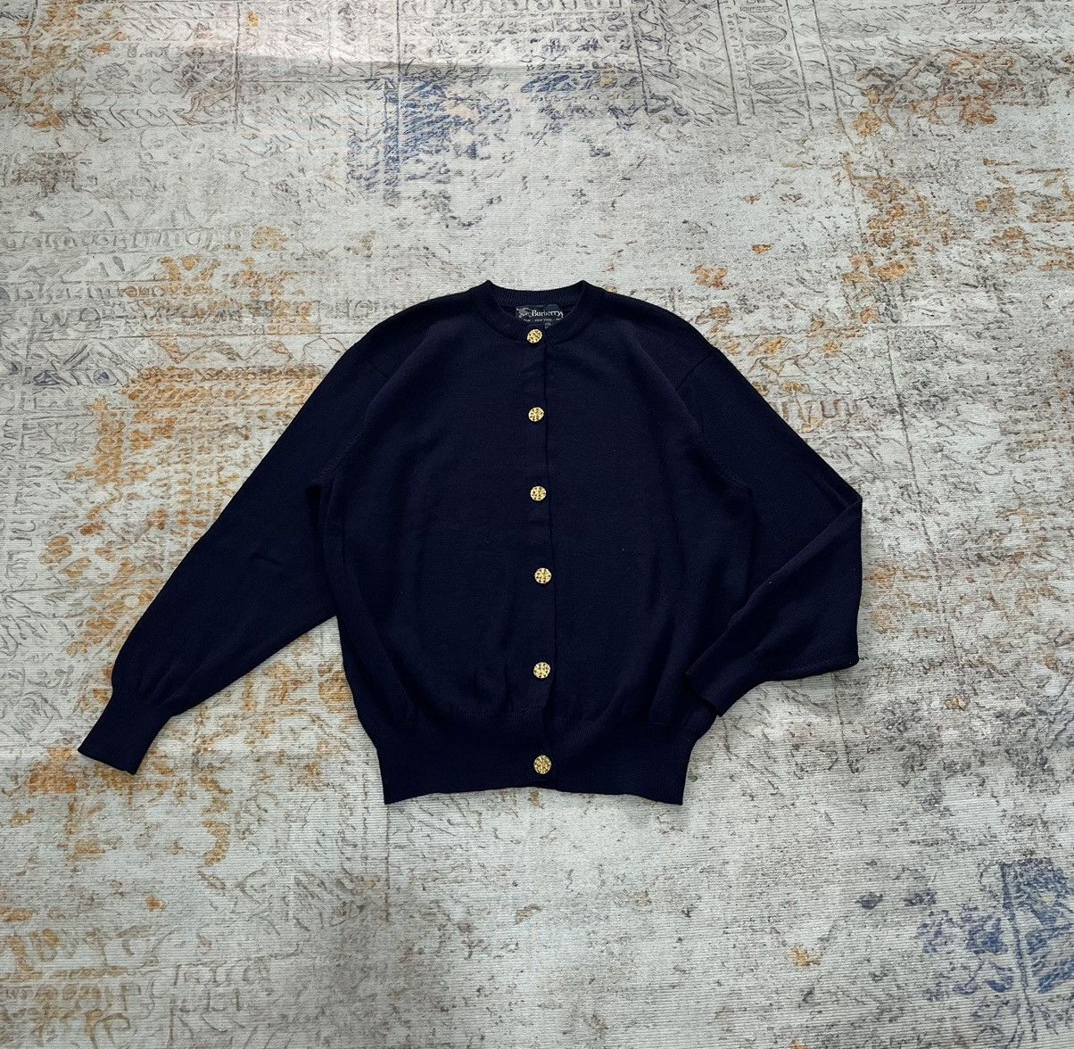 Burberry Burberrys Iron Gold Buttons Merino 2000 100% Pure New Wool Size M / US 6-8 / IT 42-44 - 1 Thumbnail