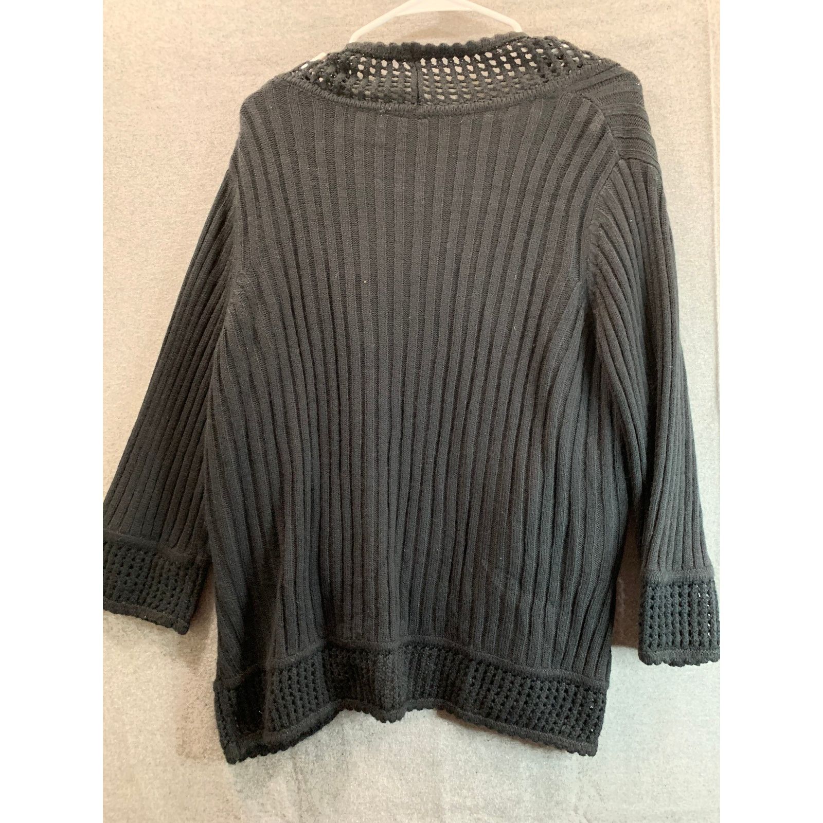 Other Everyday Clothing Cardigan Black Shirt Women Size 1X Size XL / US 12-14 / IT 48-50 - 2 Thumbnail