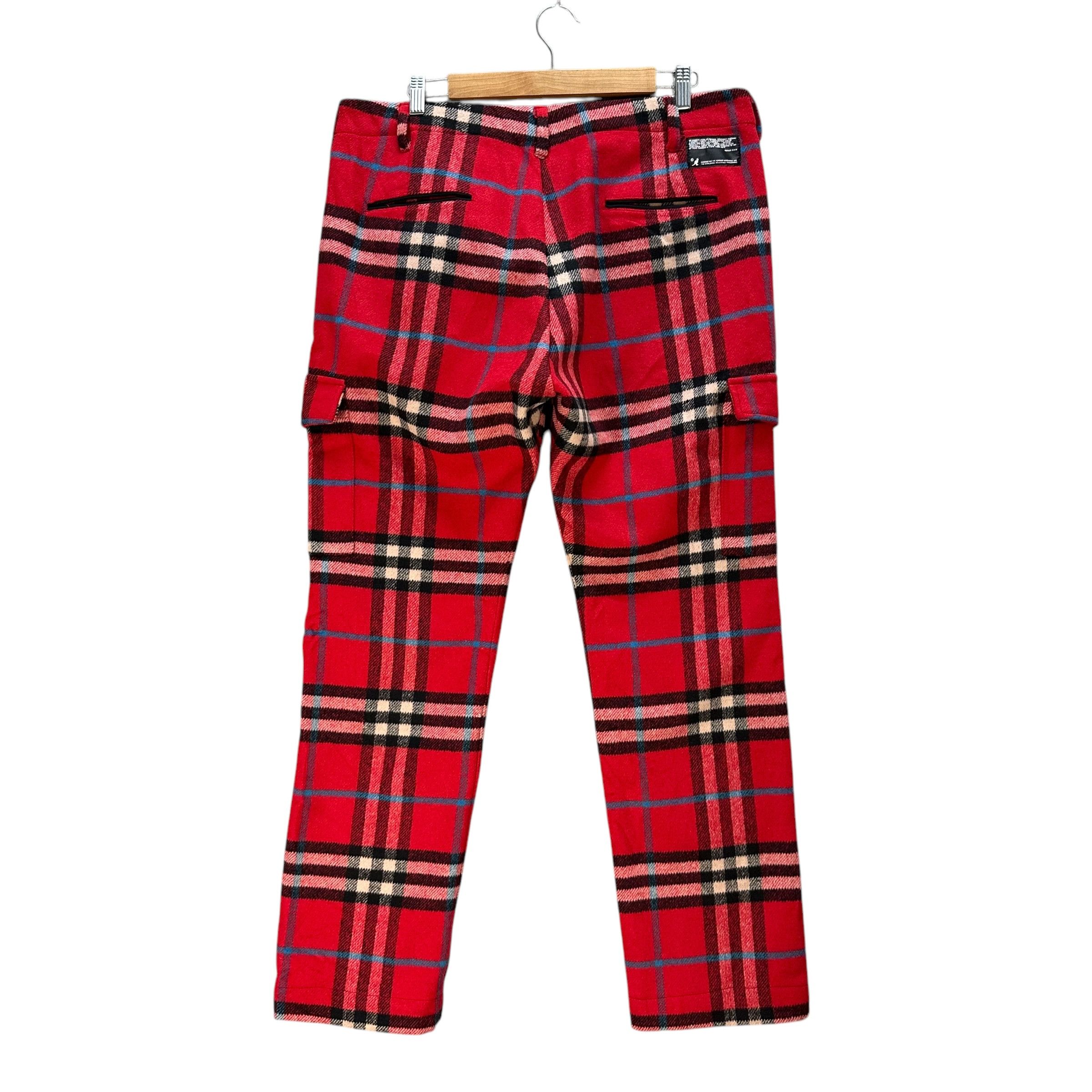 Kangol KANGOL X GRAND SLAM Red Check Cargo Pant #A76-1820 Size US 36 / EU 52 - 9 Thumbnail