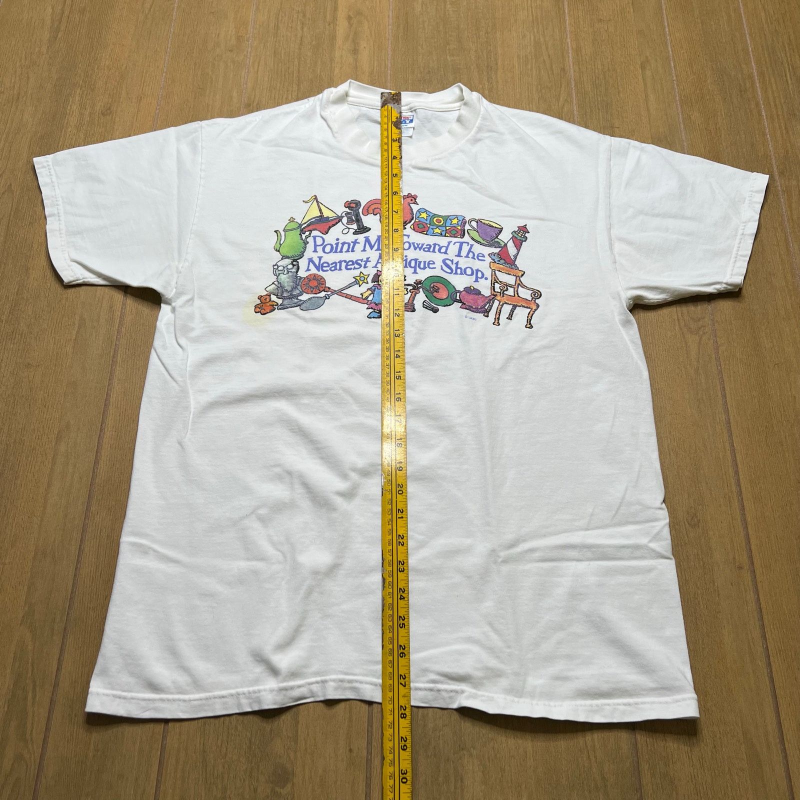 Hanes Vintage Point Me Toward The Nearest Antique Shop T Shirt L Size US L / EU 52-54 / 3 - 5 Thumbnail