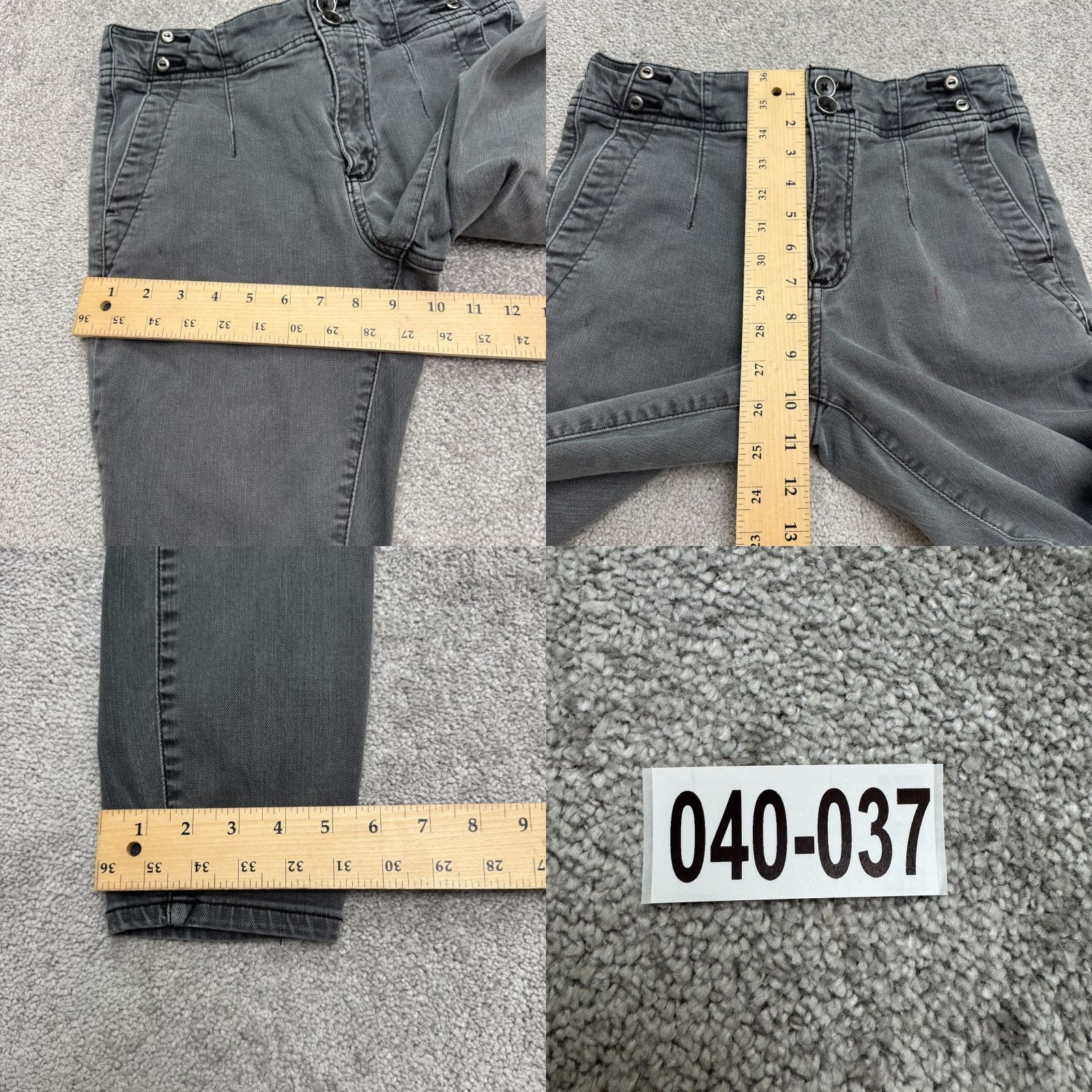 Vintage Anthropologie Pilcro High Rise Skinny Button Fly Denim Jeans Womens 28 Gray Crop Size 28" / US 6 / IT 42 - 11 Thumbnail