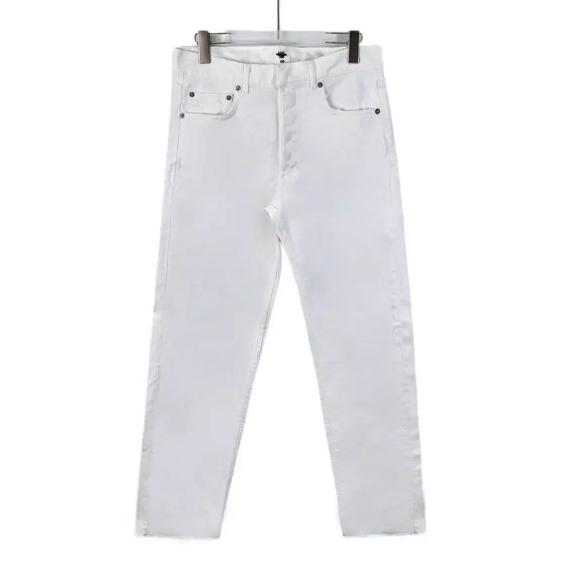 Dior Dior White Cotton Casual Pants for Women 0089 Size 22" - 1 Thumbnail