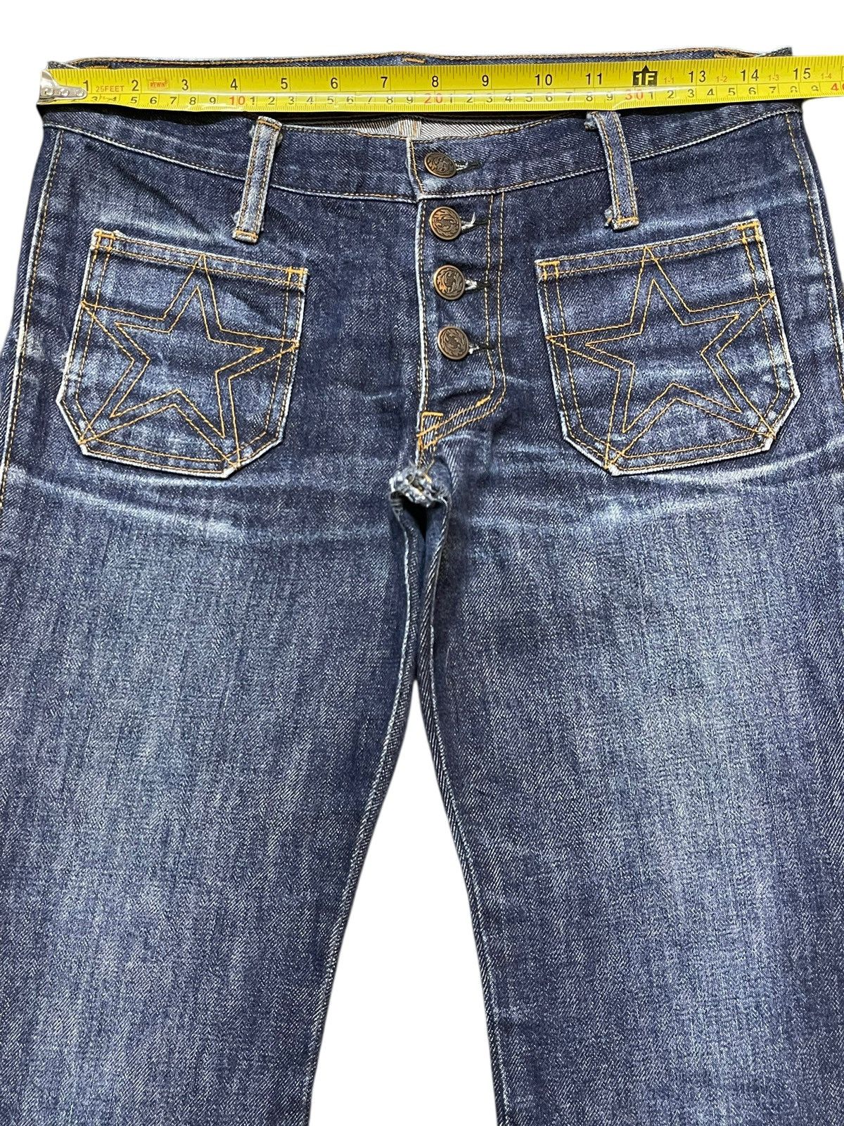 Hysteric Glamour Vintage Japanese Brand Blue Faded Wash Wide Leg Bell Bottom Size US 29 - 11 Thumbnail