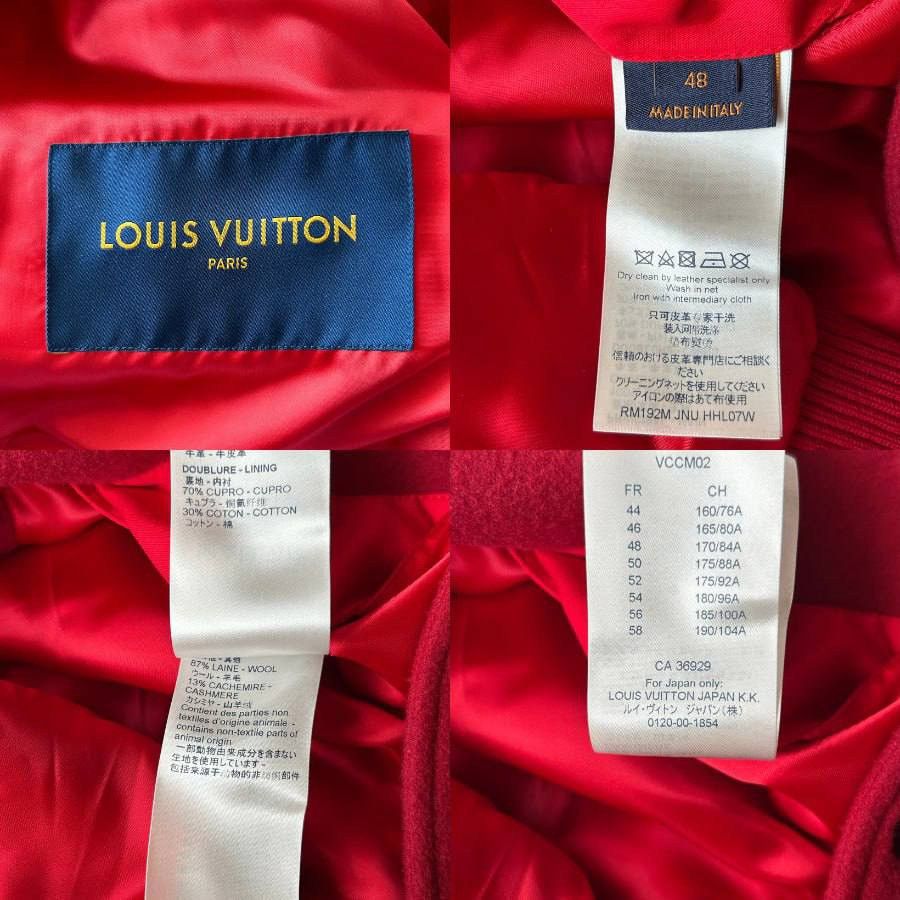 Louis Vuitton LOUIS VUITTON RED & WHITE DREAMING VARSITY JACKET Size US M / EU 48-50 / 2 - 3 Thumbnail