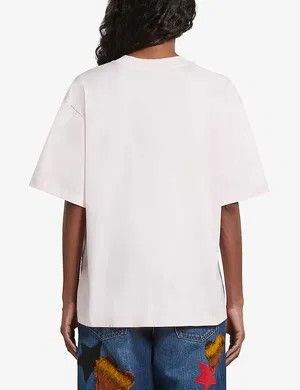 Marni oc11z0425 Boxy Fit Logo Print T-Shirt in White Size M / US 6-8 / IT 42-44 - 5 Thumbnail