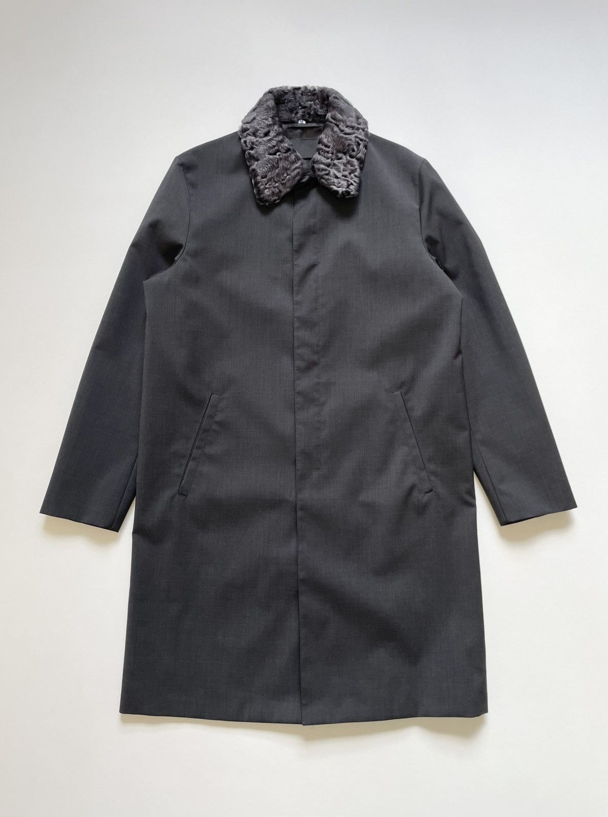 Prada A/W 13 Astrakhan Fur Collar Mac Jacket Size US L / EU 52-54 / 3 - 22 Thumbnail