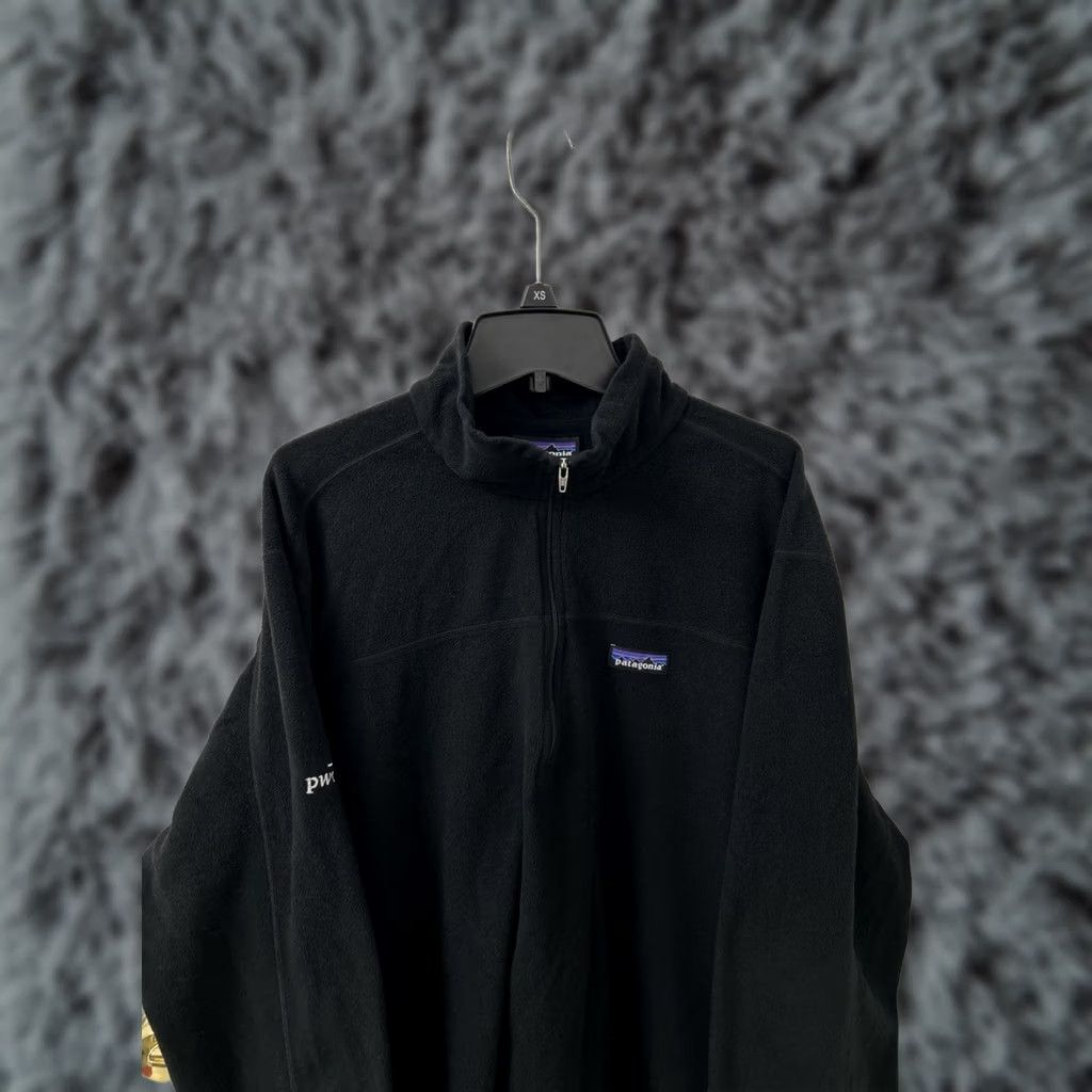 Patagonia VINTAGE Patagonia Micro D Pullover Mens Large Black 1/4 Zip Sweatshirt L/S 26175 Size US L / EU 52-54 / 3 - 1 Thumbnail