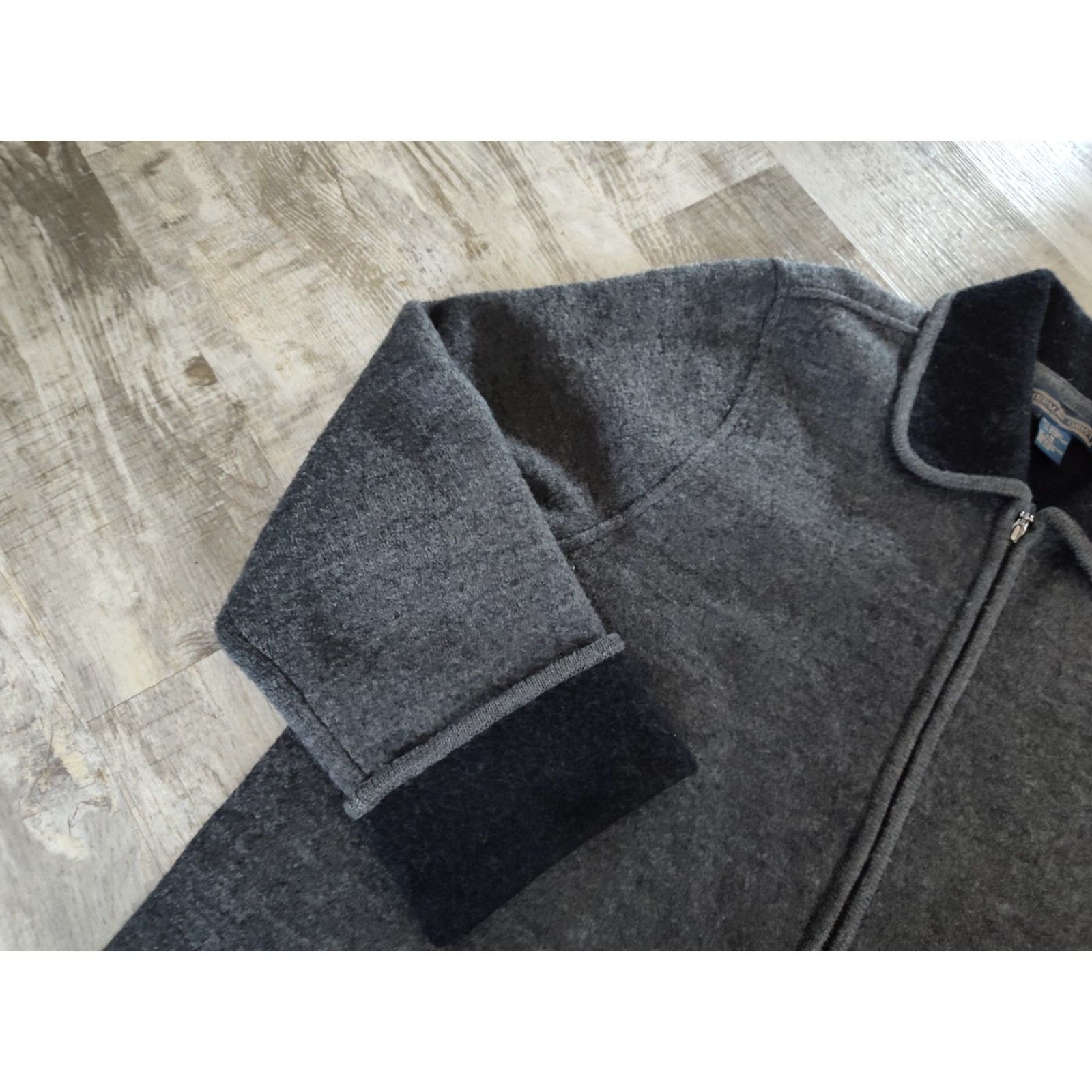 Vintage VINTAGE Herman Geist Wool Jacket Women Size M Gray Full Zip Long Cuffs Fall Winter Spring Size M / US 6-8 / IT 42-44 - 5 Thumbnail