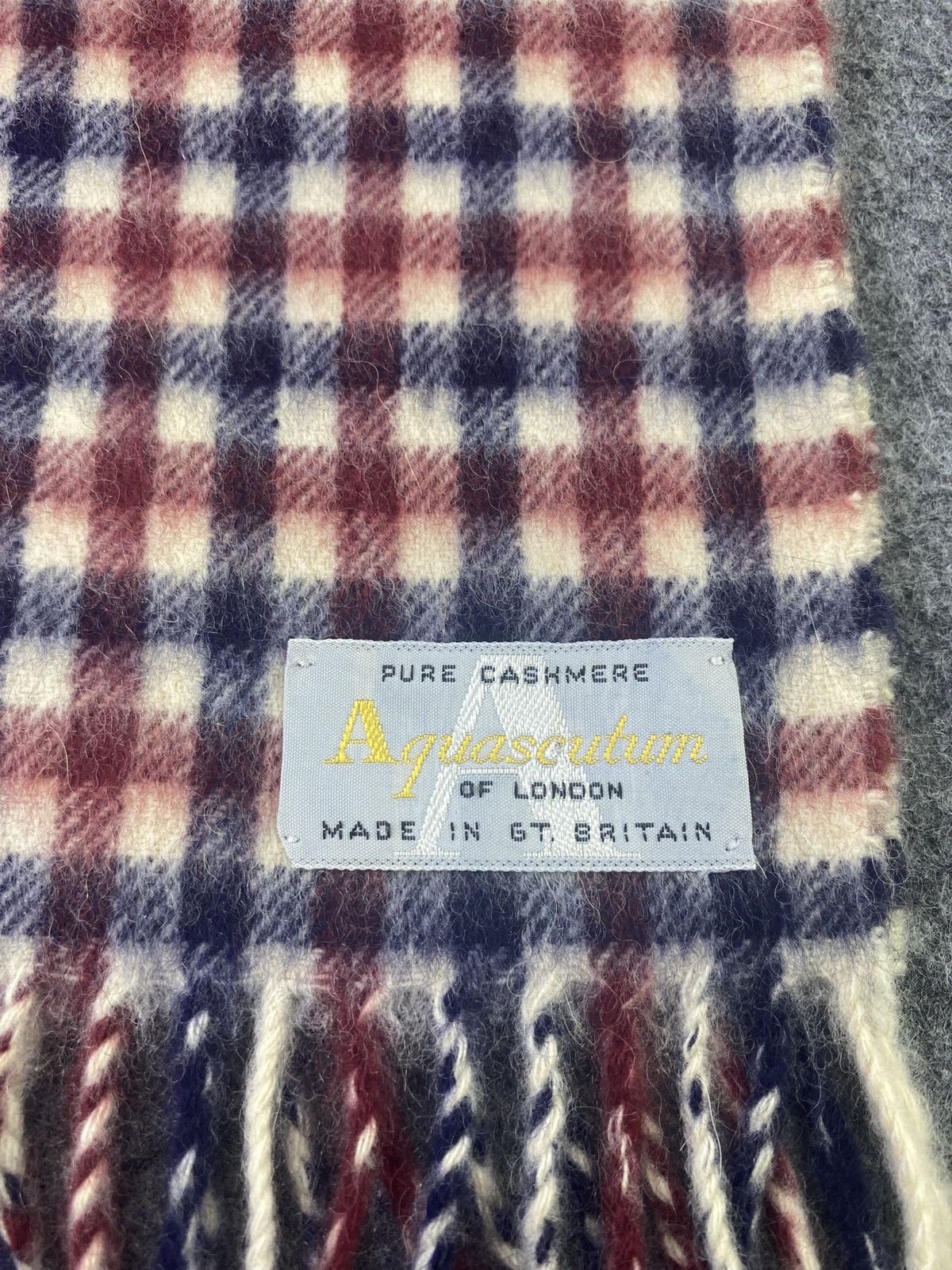 Aquascutum × Vintage Aquascutum Scarf / Muffler / Neckwear -T933 Size ONE SIZE - 5 Thumbnail