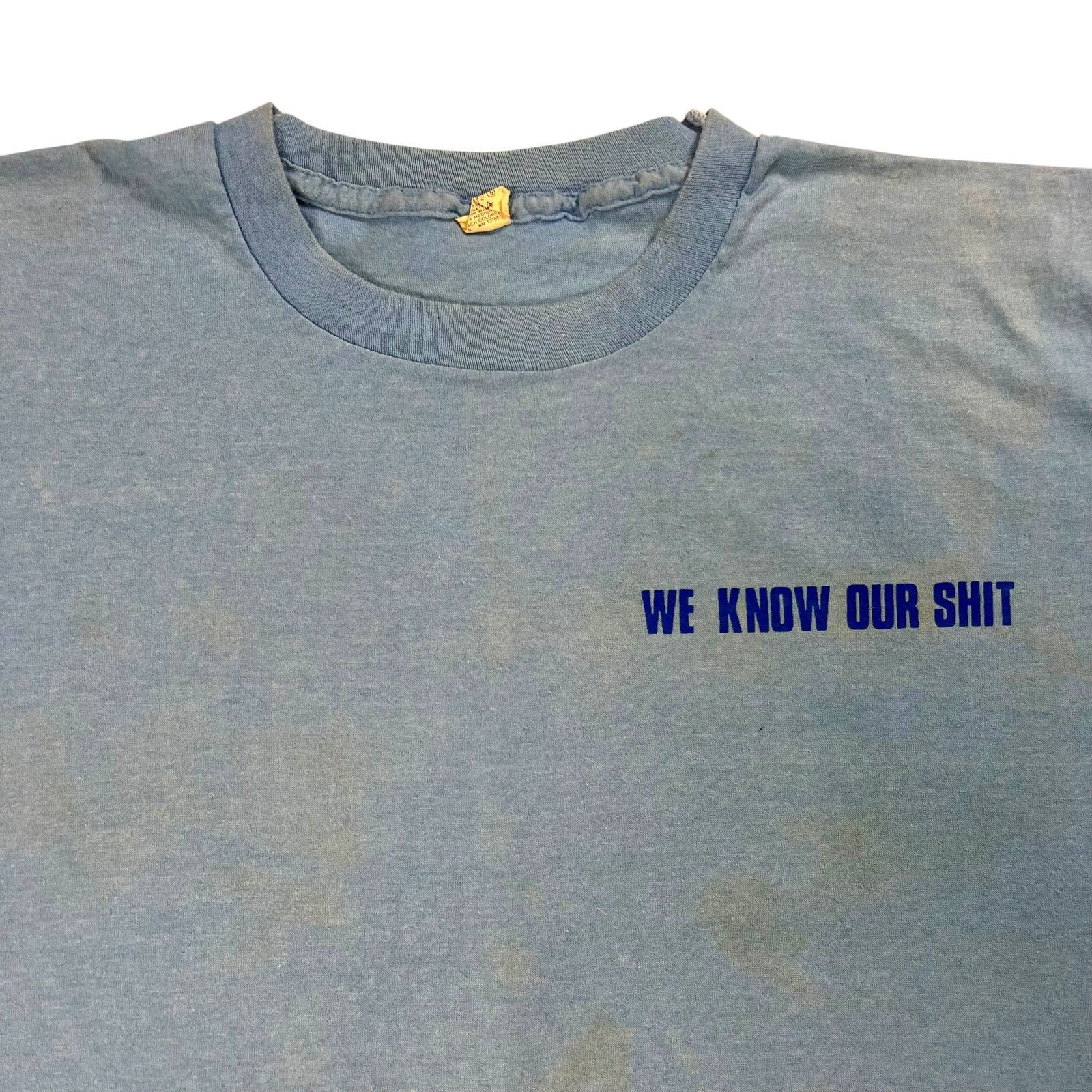 Vintage Vintage 80s We Know Our Shit Pipeline Testing Laser East tee Size US L / EU 52-54 / 3 - 4 Thumbnail