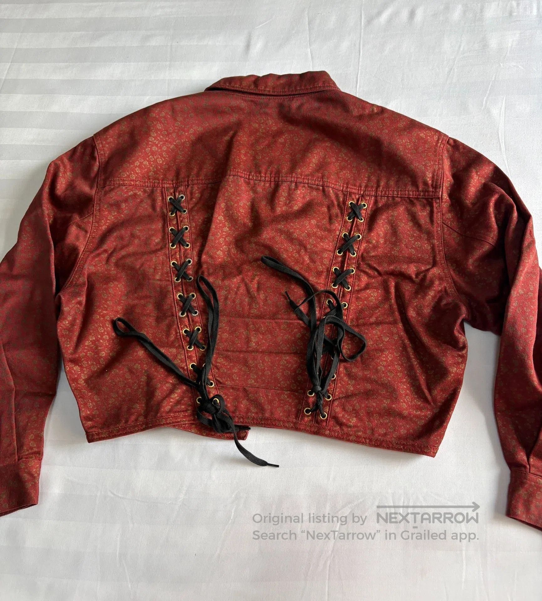 Jean Paul Gaultier Jean Paul Gaultier Red Floral Ribbon Jacket. Size M / US 6-8 / IT 42-44 - 8 Thumbnail