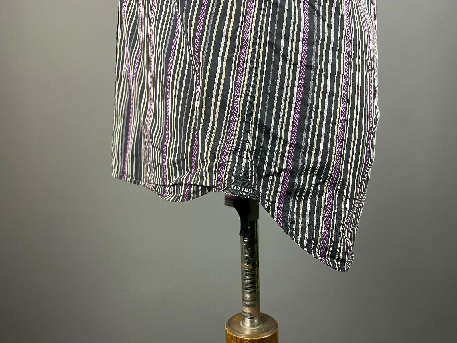 Ted Baker Men Ted Baker Multicolor Striped Dress Shirt Size 4 Size US M / EU 48-50 / 2 - 6 Thumbnail