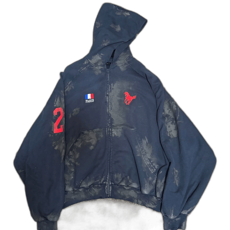 Balenciaga Balenciaga 22FW Mud Dye Horse Hoodie Size US S / EU 44-46 / 1 - 1 Thumbnail