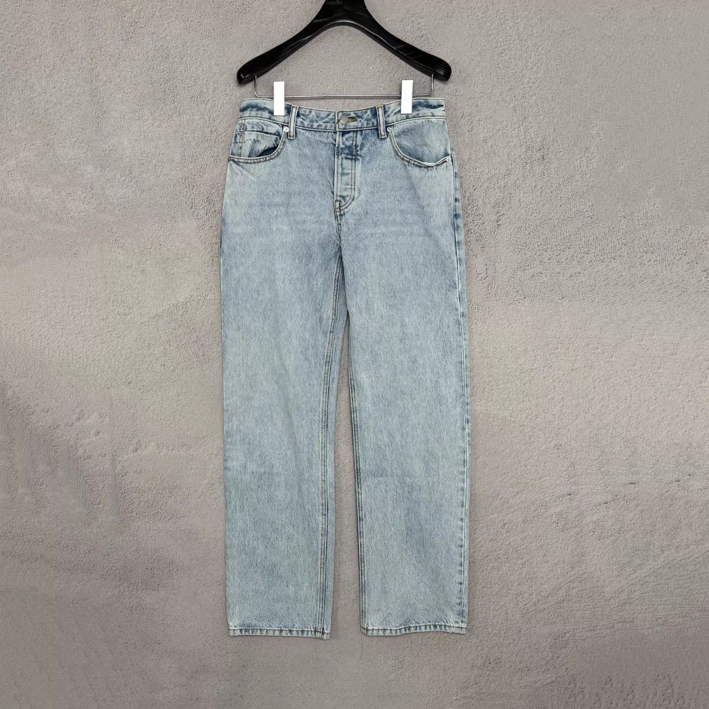 Alexander Wang Alexander Wang Low Waist Straight Blue Washed Crystal 27 Size 27" / US 4 / IT 40 - 1 Thumbnail