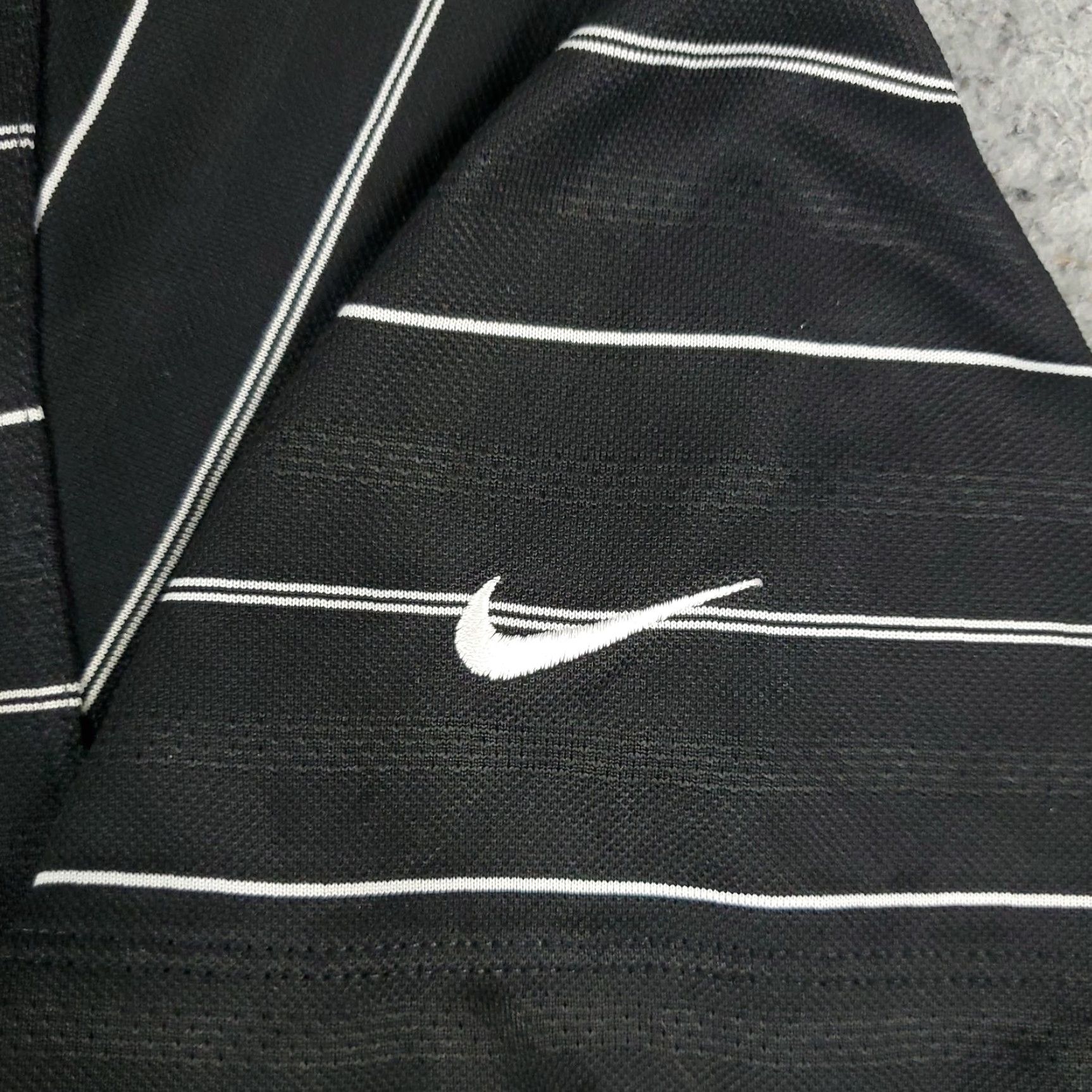Nike Nike Polo Shirt Mens Large Black Striped Swoosh Golf Casual Short Sleeve Size US L / EU 52-54 / 3 - 3 Thumbnail