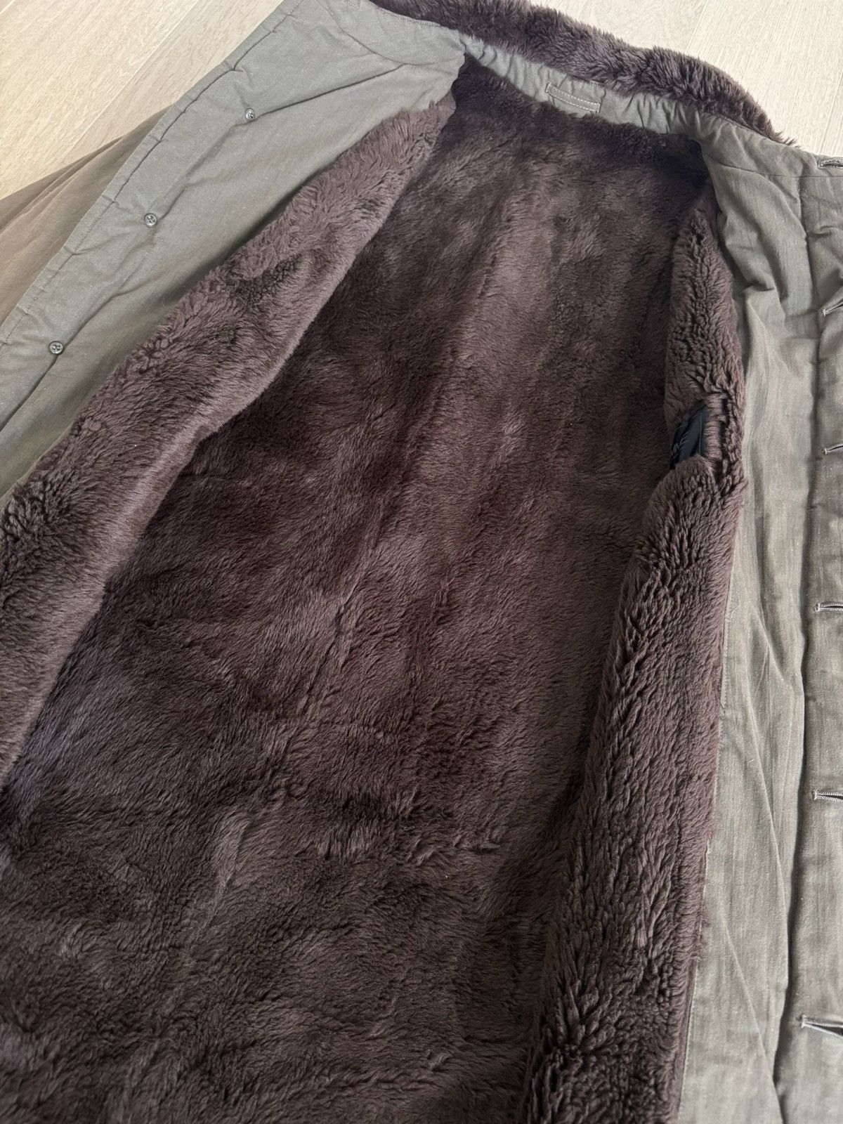 Comme des Garcons Homme Comme des Garçons Homme Vintage Archive Fur-Lined Overcoat Size US XL / EU 56 / 4 - 4 Thumbnail