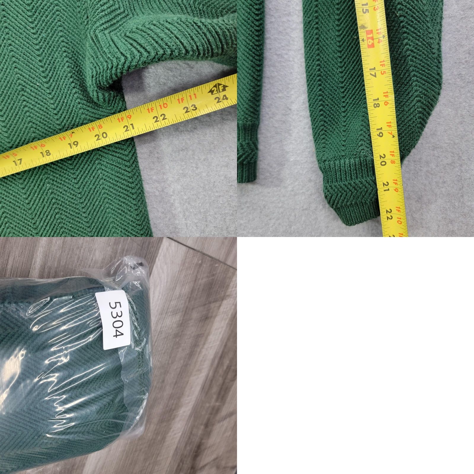 Ralph Lauren Chaps Ralph Lauren Sweater Mens Large Green Herringbone Crew Neck Pullover Logo Size US L / EU 52-54 / 3 - 8 Thumbnail