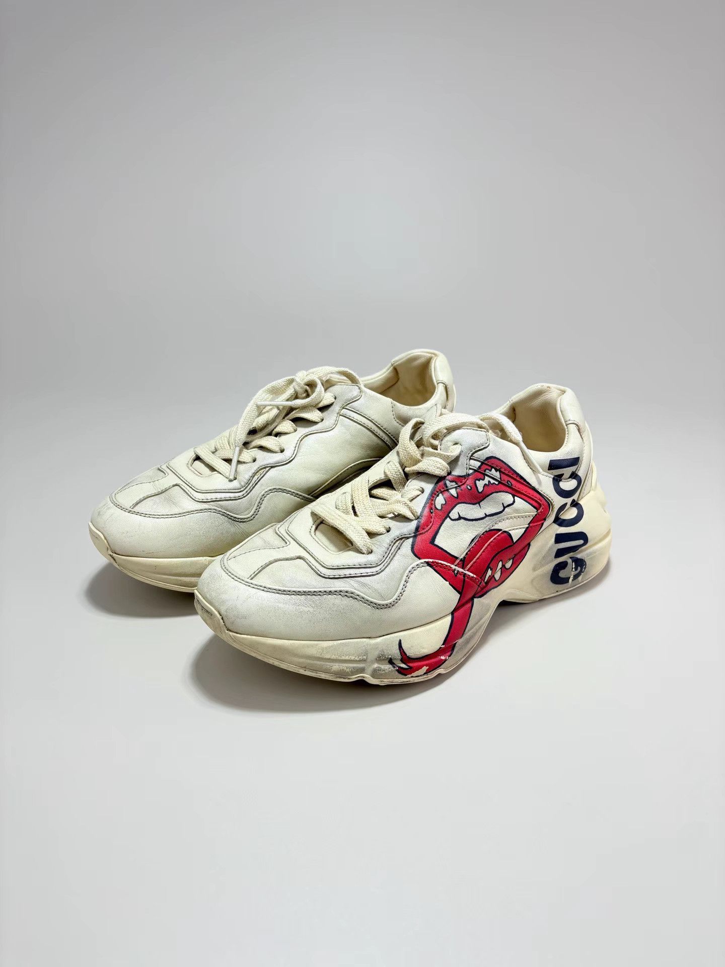 Gucci GUCCI Lip Print Distressed Dad Sneakers K1 Size US 7 / IT 37 - 5 Thumbnail
