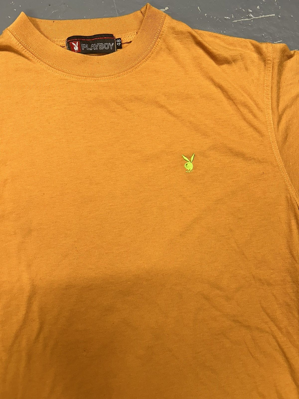Playboy × Vintage Crazy Vintage 90s Essential Orange Playboy Logo Tee Shirt Size US M / EU 48-50 / 2 - 2 Thumbnail