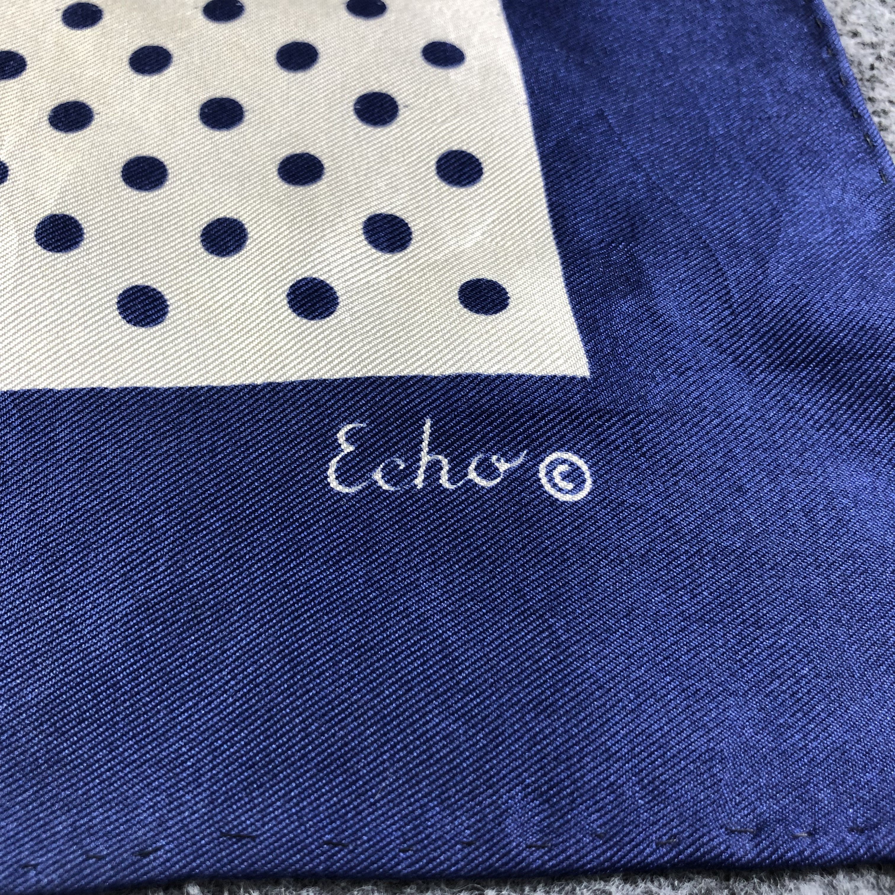 Vintage Vintage Echo Polka Dots Silk Scarf M769 Size ONE SIZE - 3 Thumbnail
