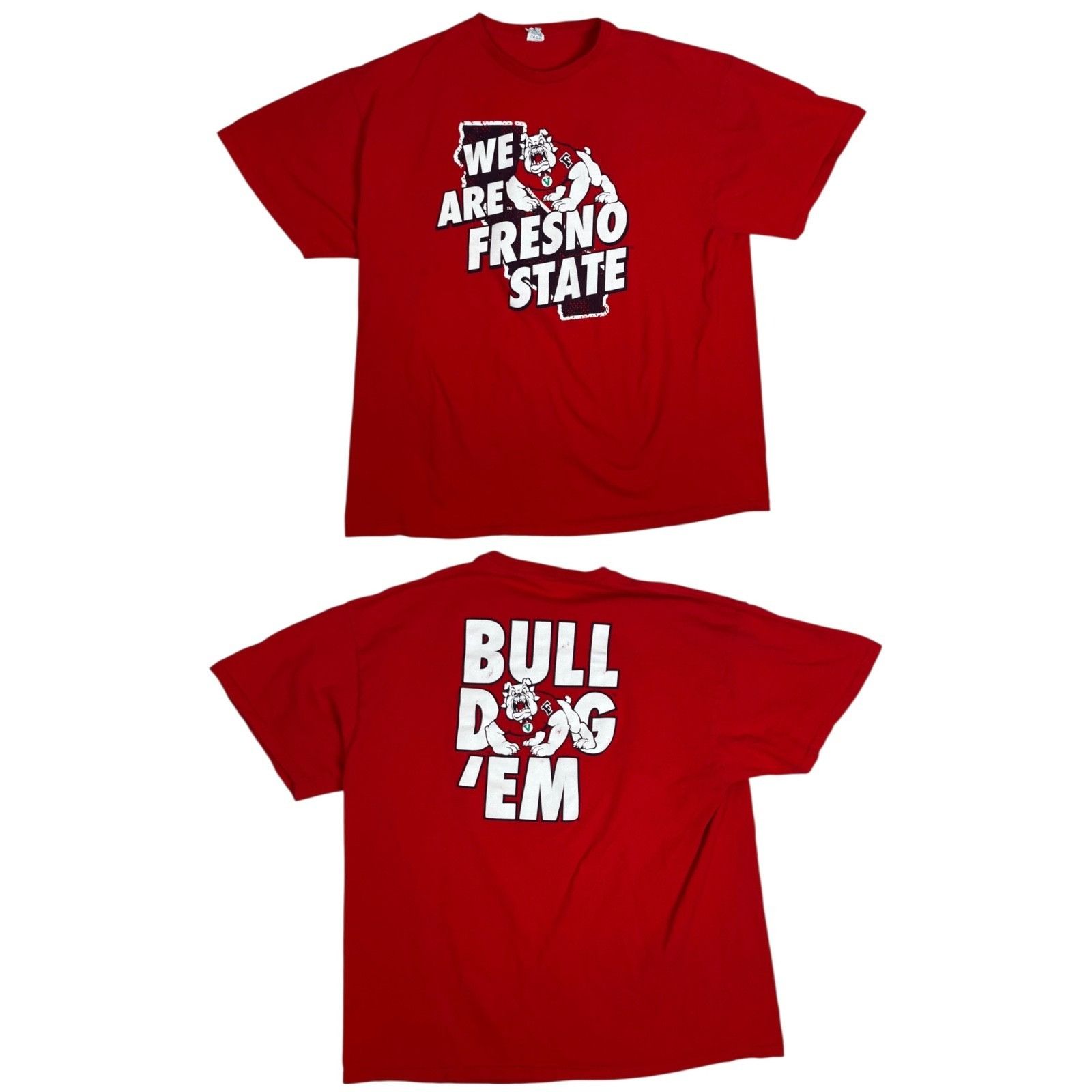 Gildan Vintage Fresno State Bulldogs T-Shirt Size L Double Sided Y Size US L / EU 52-54 / 3 - 1 Thumbnail