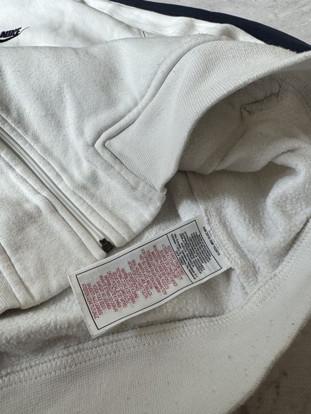 Nike × Vintage NIKE VINTAGE 00s y2k OVERSIZE BAGGY ZIP HOODIE CENTER LOGO Size US L / EU 52-54 / 3 - 9 Thumbnail