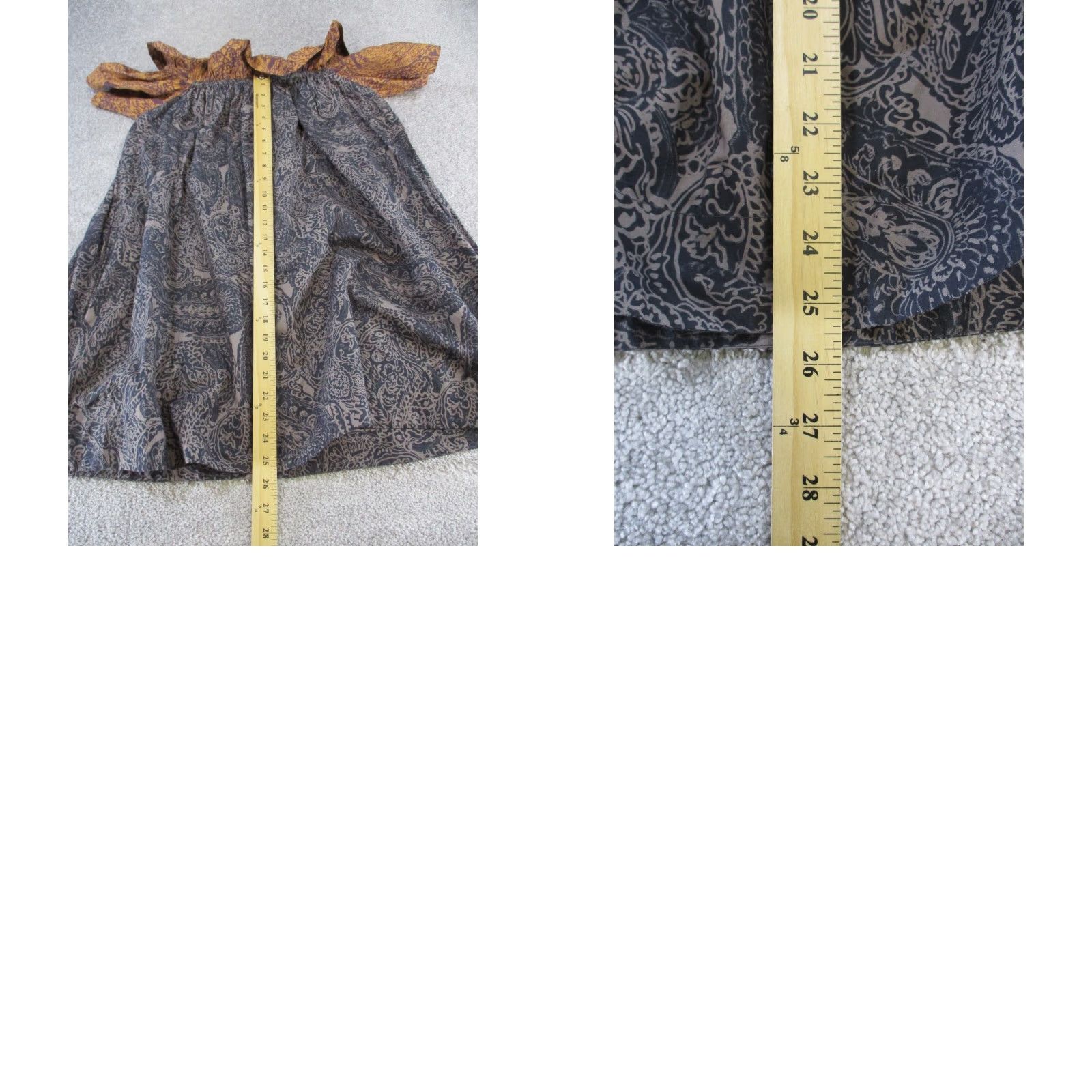 Free People VINTAGE Free People Sophie Mini Dress Womens Small Brown Gray Cotton Size S / US 4 / IT 40 - 8 Thumbnail