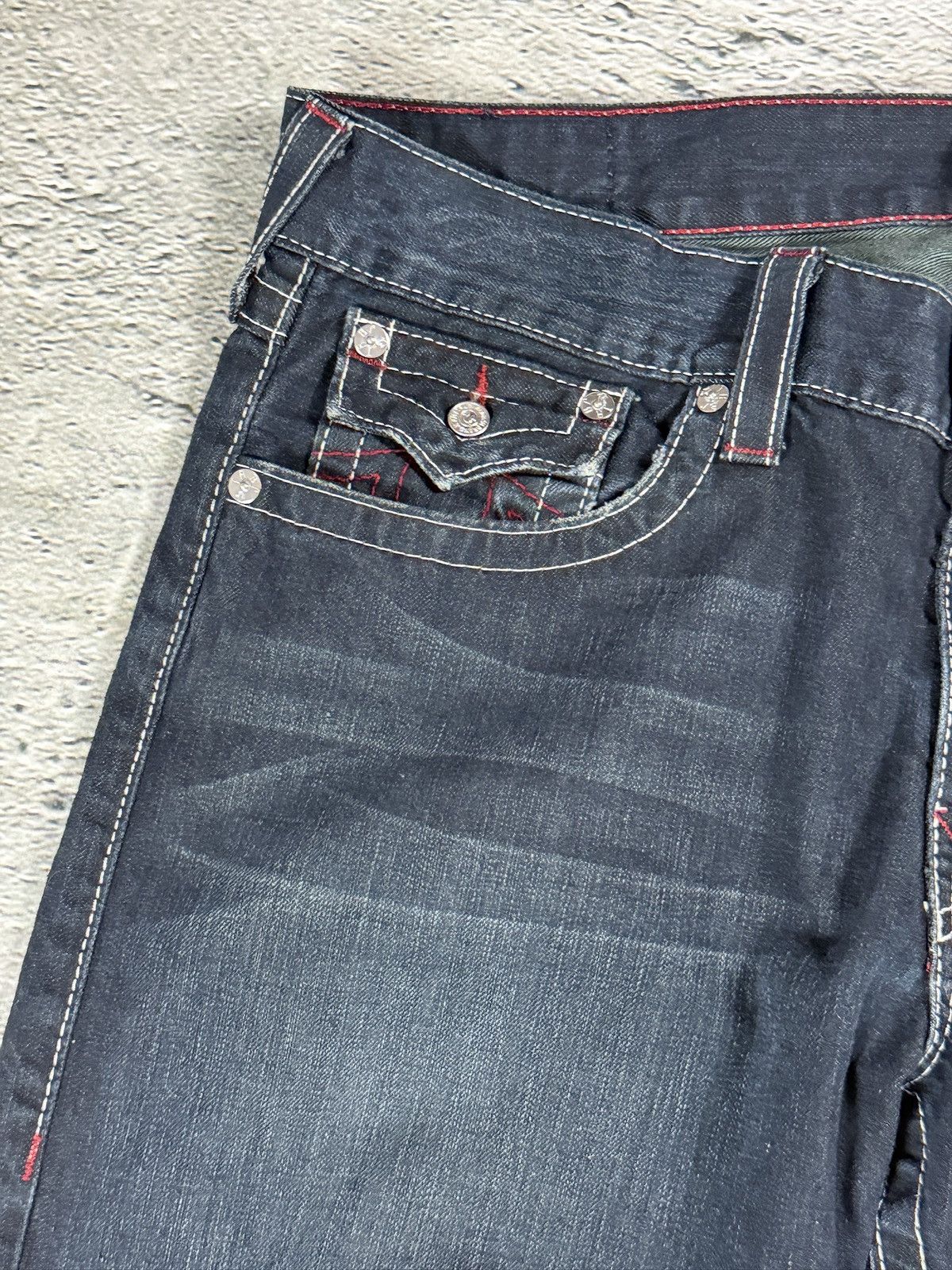 True Religion True Religion jeans straight denim red rope stitching Size US 38 / EU 54 - 7 Thumbnail