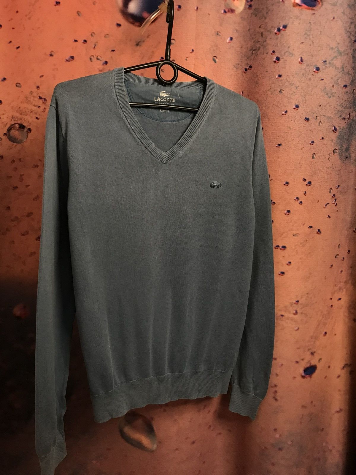Lacoste Lacoste luxury streetwear sweater garment dyed Size US S / EU 44-46 / 1 - 1 Thumbnail