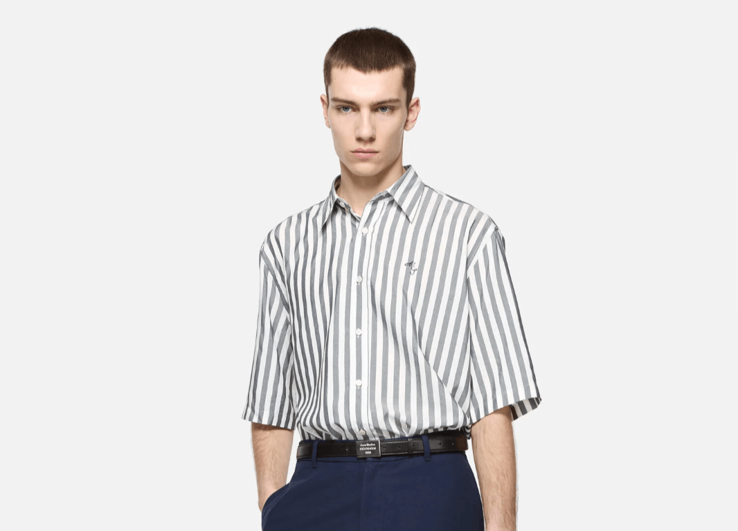 Acne Studios Acne Studios Stripe button-up Shirt Black White Size 50 Size US M / EU 48-50 / 2 - 1 Thumbnail