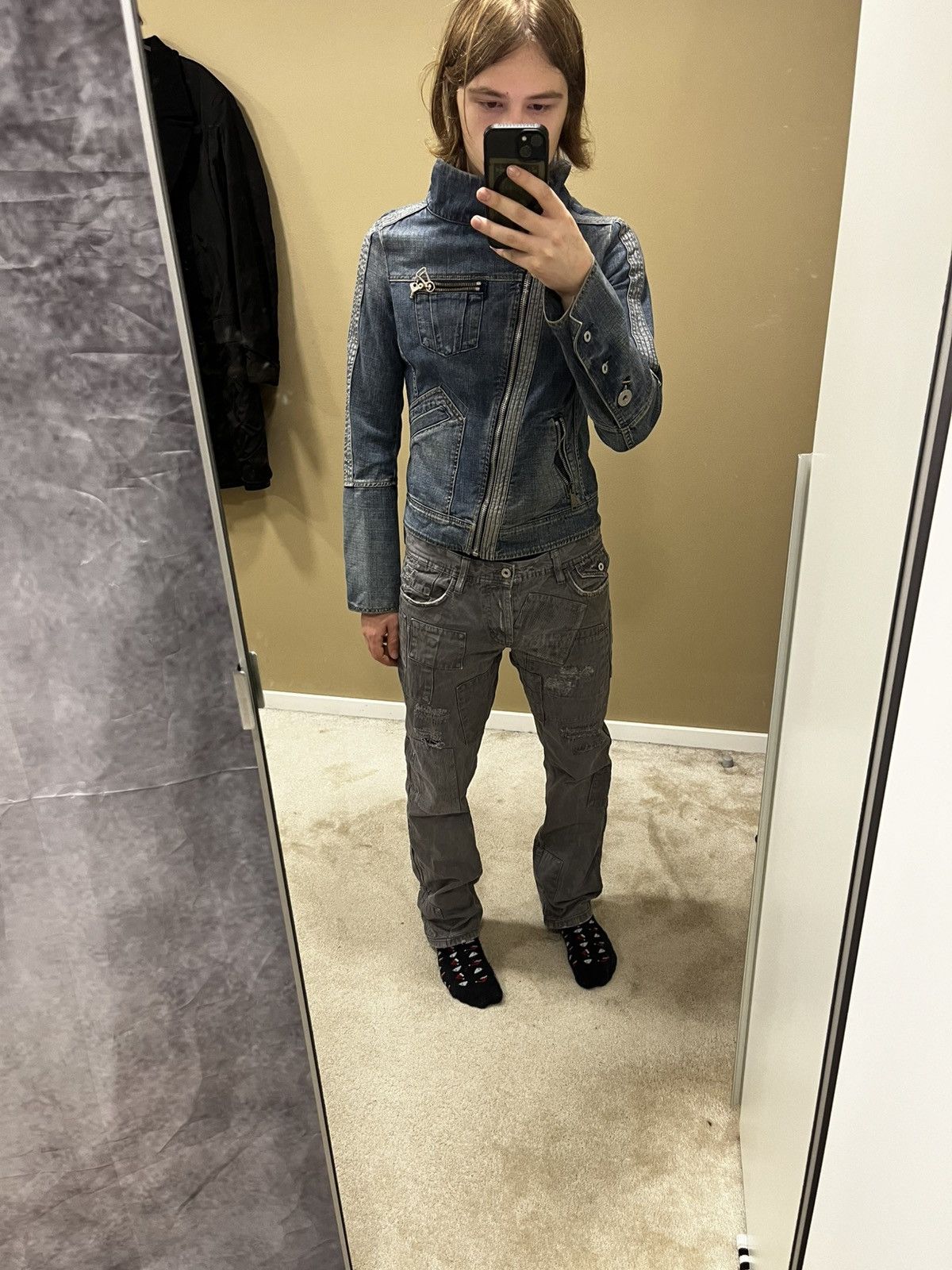 Dolce & Gabbana Dolce Gabbana Vintage Patchwork Distressed Dense Jeans Size US 33 - 9 Thumbnail