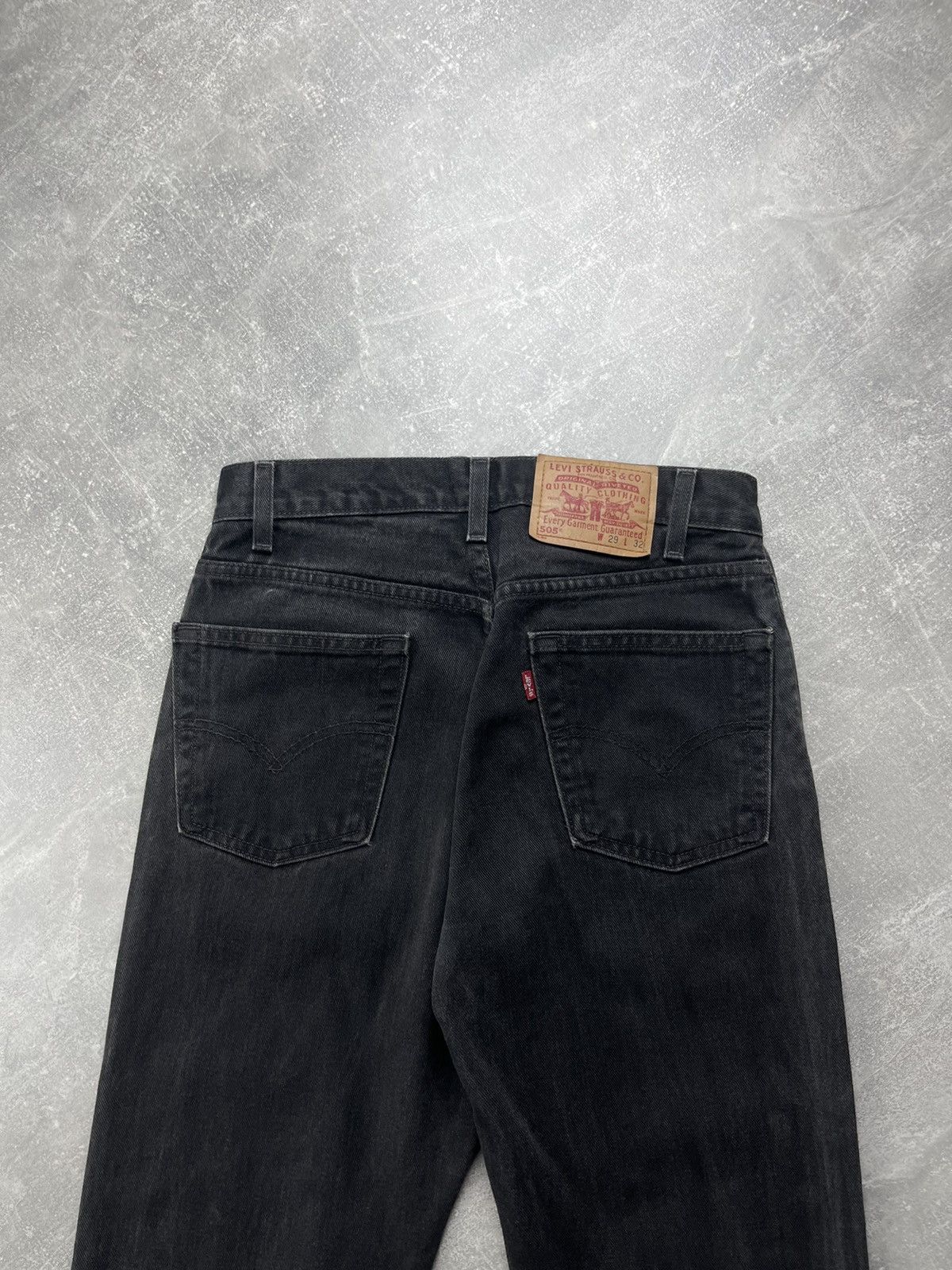 Levi's Levi Strauss & Co. 505 Regular Fit Black Denim Jeans 2000’s Size US 29 - 4 Thumbnail