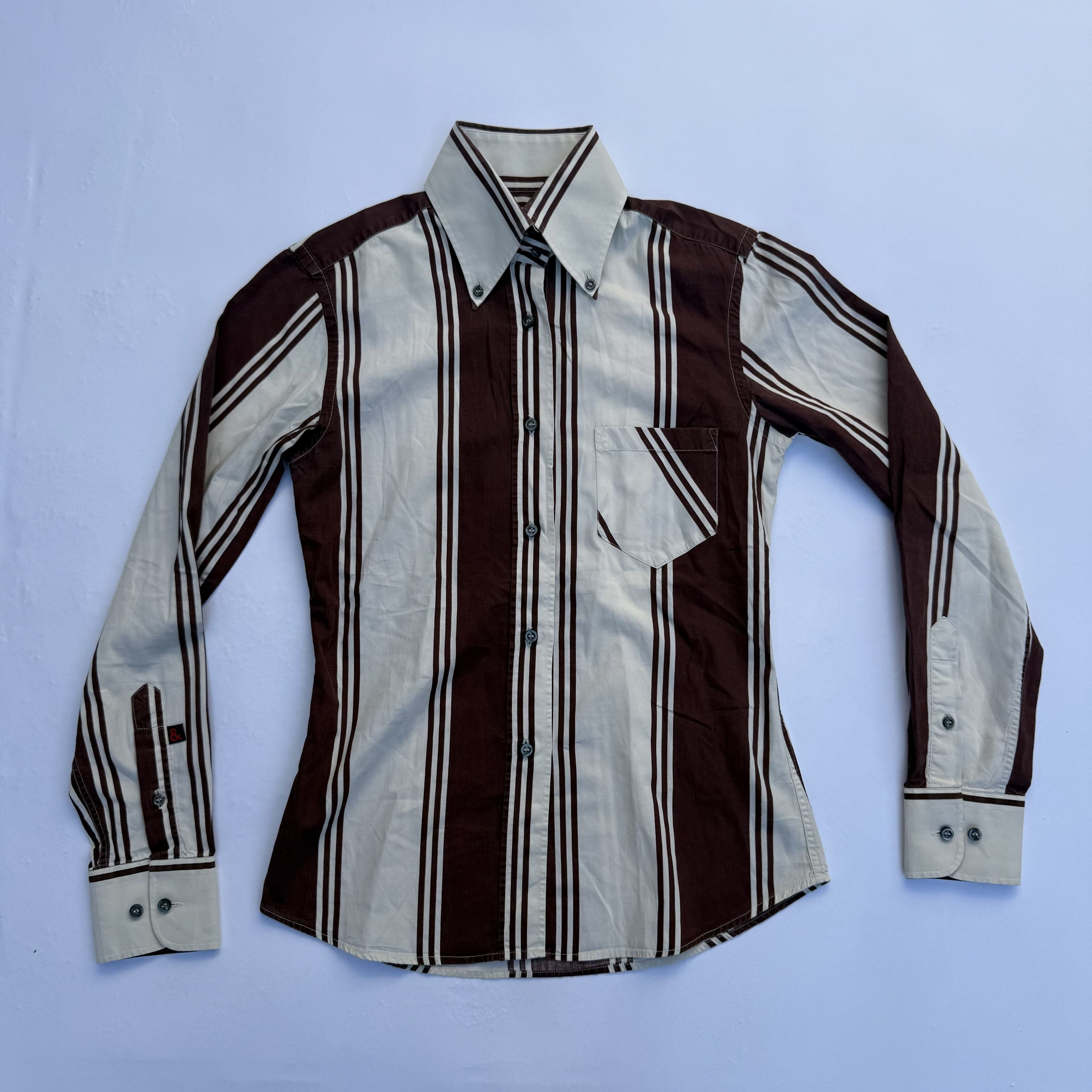 Dolce & Gabbana Vintage Women's Dolce & Gabbana Striped Shirt Size S / US 4 / IT 40 - 1 Thumbnail