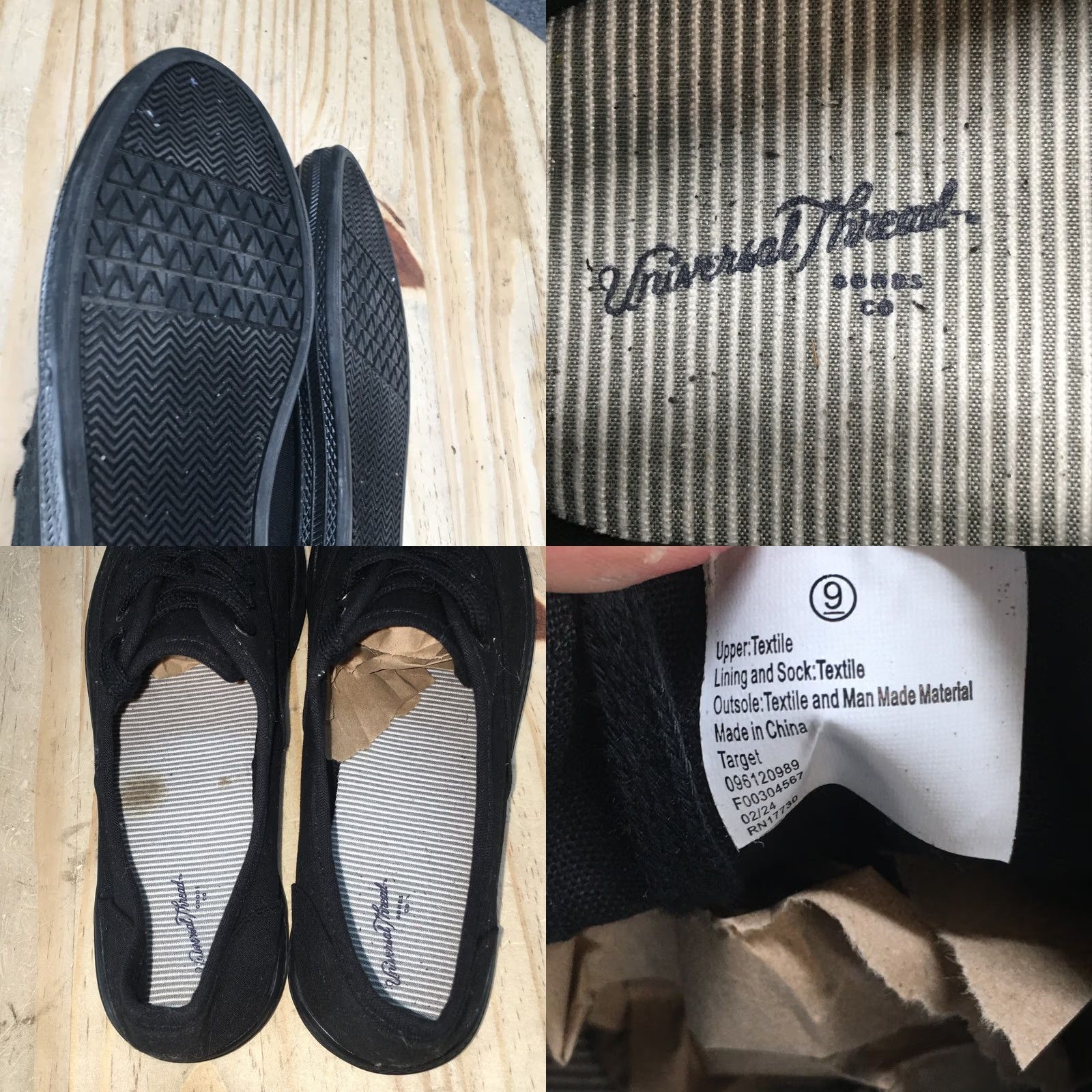 Vintage Universal Thread Shoes Womens 9 Lunea Lace-Up Sneakers Black Canvas Low Top Casual Shoes Womens Mens Girls Fashion Footwear Size M / US 6-8 / IT 42-44 - 9 Thumbnail