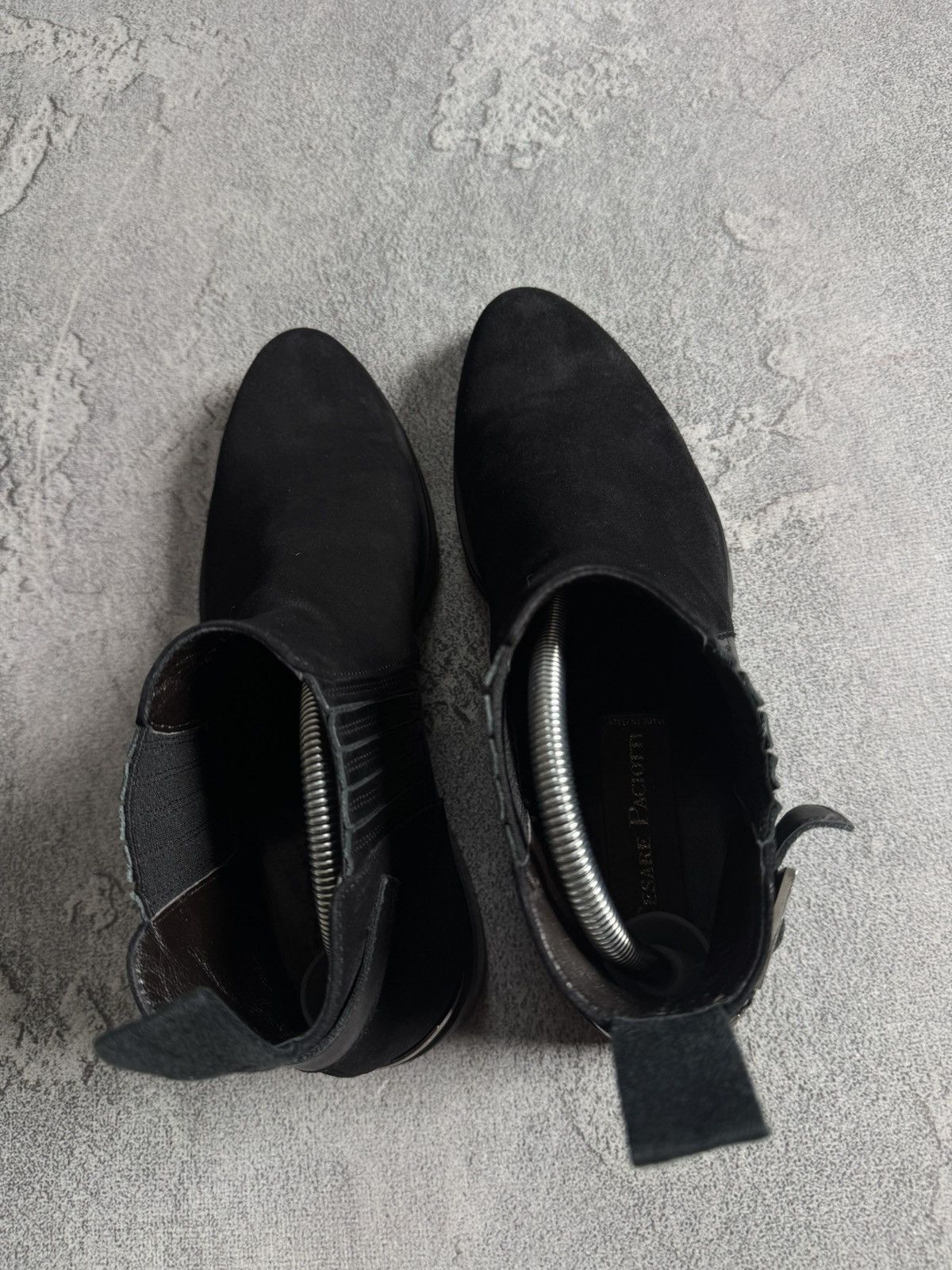Other Cesare Paciotti 27.5cm suede black ankle boots shoes western Size US 9.5 / EU 42-43 - 19 Thumbnail