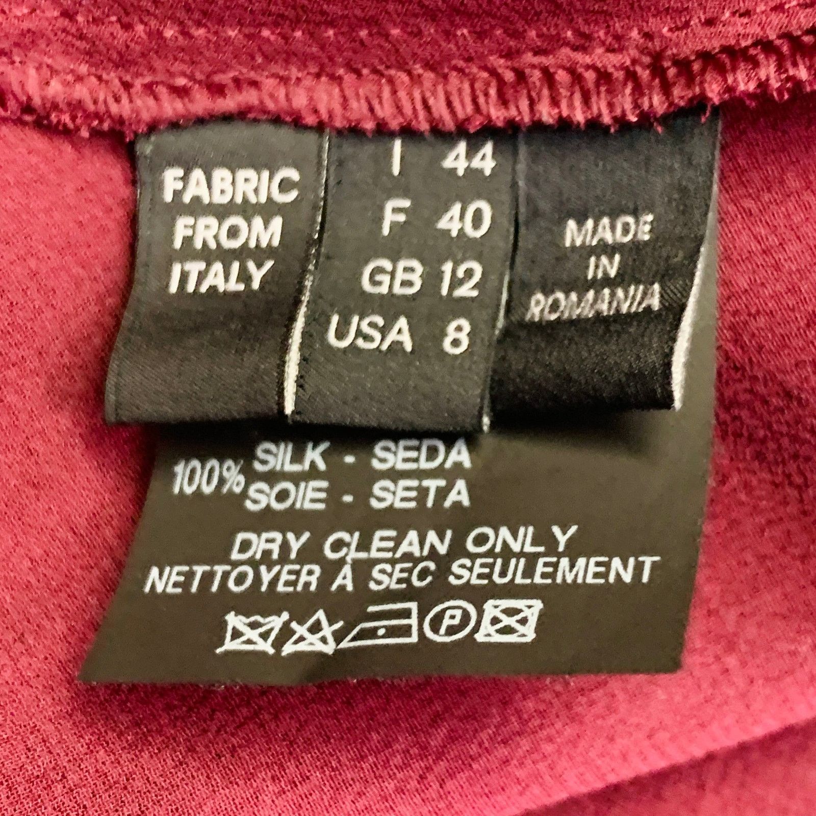 Derek Lam 10 Crosby DEREK LAM Size 8 Burgundy Silk Layered V-Neck Blouse Size M / US 6-8 / IT 42-44 - 8 Thumbnail