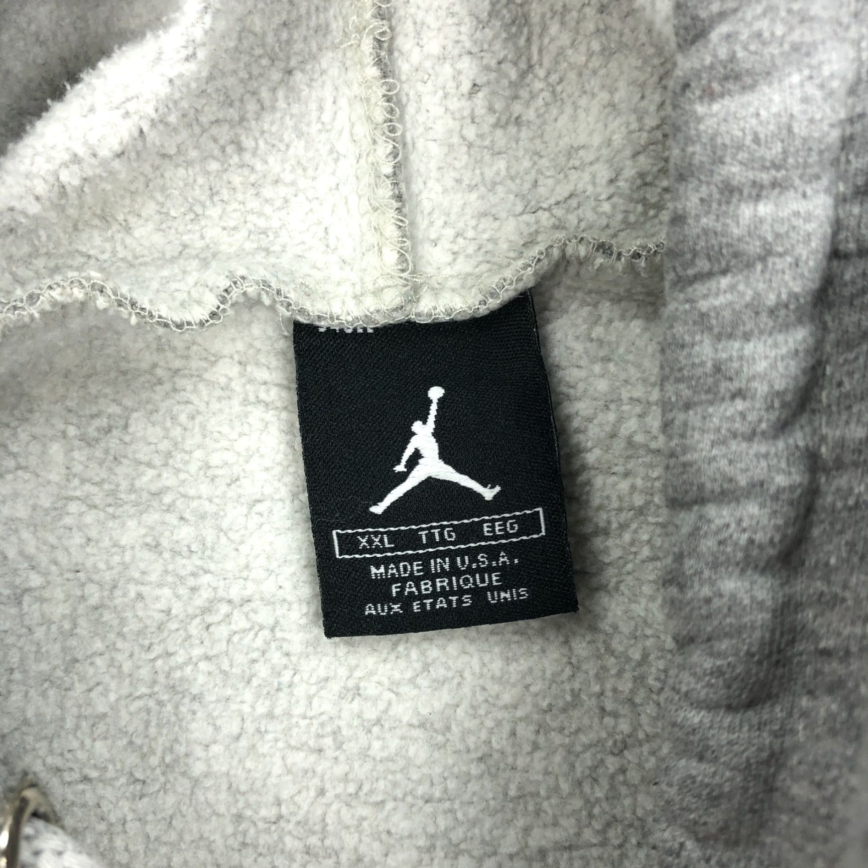 Jordan Brand VINTAGE Jordan UNC Tar Heels Fleece Hoodie Mens 2XL Gray Nike Sweatshirt Pullover Hooded Basketball Logo Neon? Size US XXL / EU 58 / 5 - 6 Thumbnail